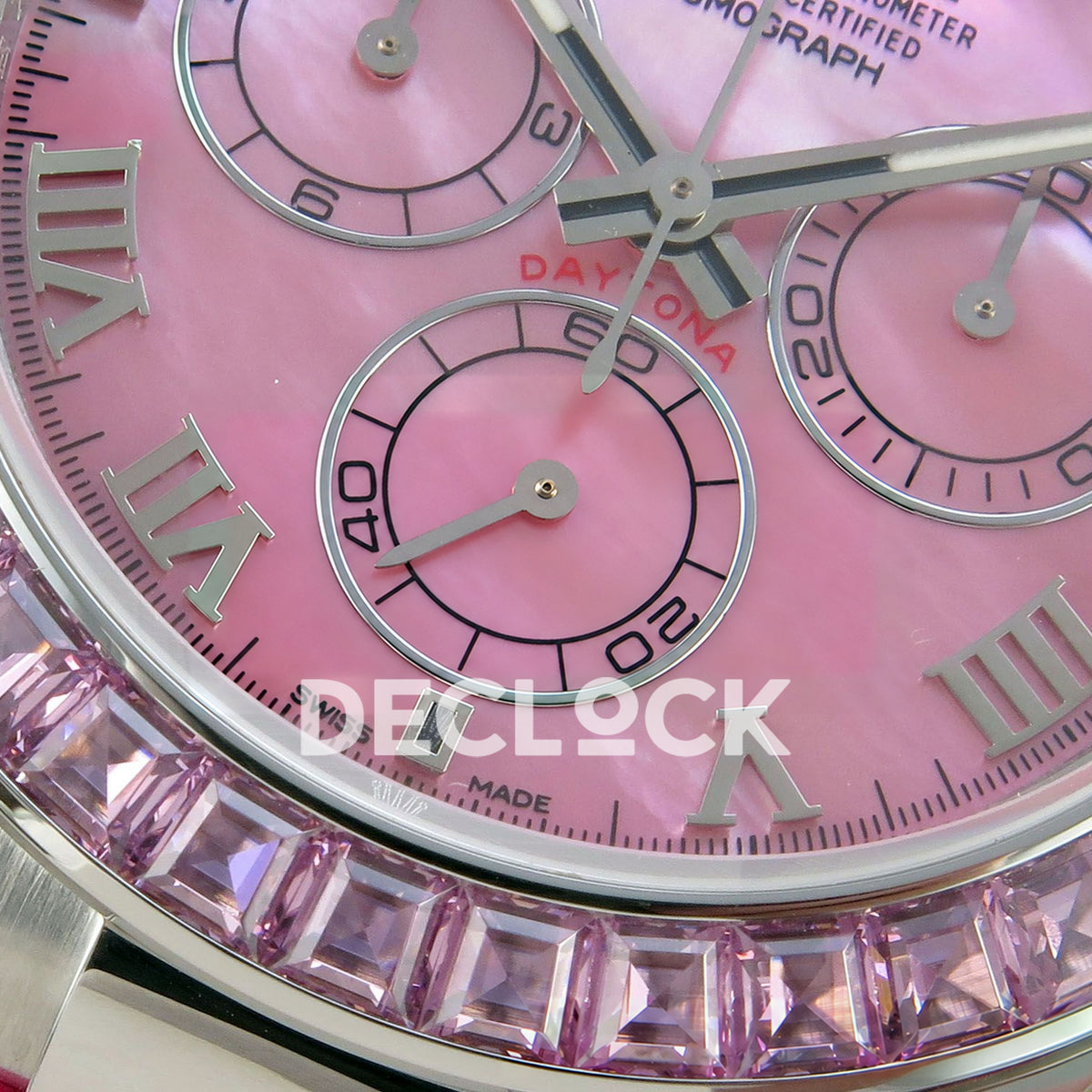 Rolex Daytona Custom 116519 Beach MPF Pink Dial Pink Leather SA4801 replica - dial subdials detail