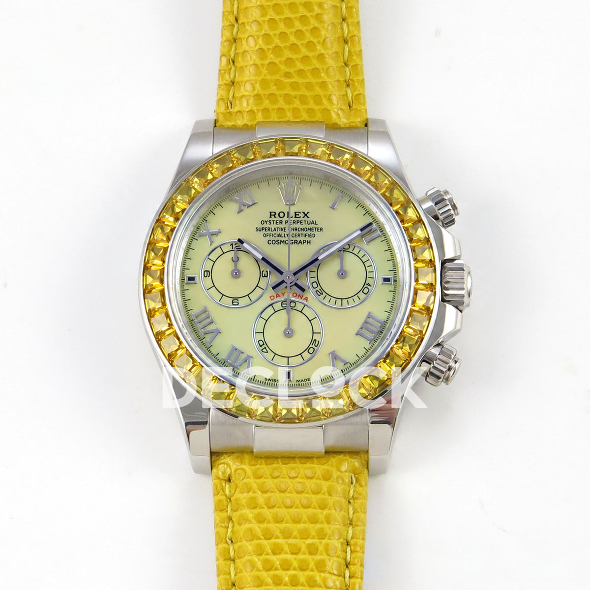 Rolex Daytona Custom 116519 Beach MPF Yellow Dial Yellow Leather SA4801 replica - front