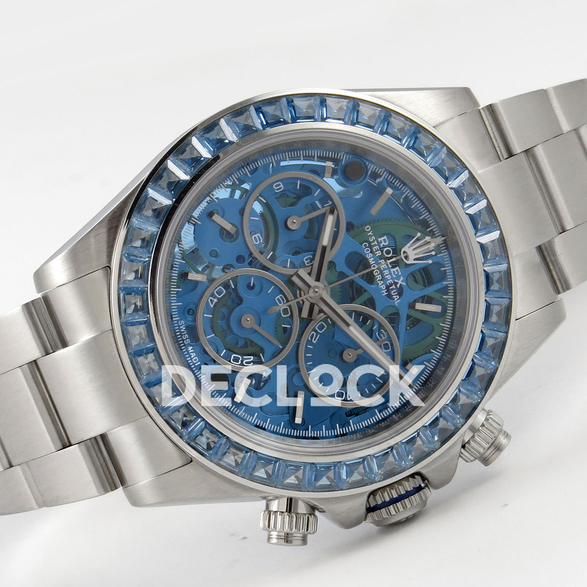 Rolex Daytona Custom 116520 Arolla Blue Skeleton ADGF DD4801 replica - side front
