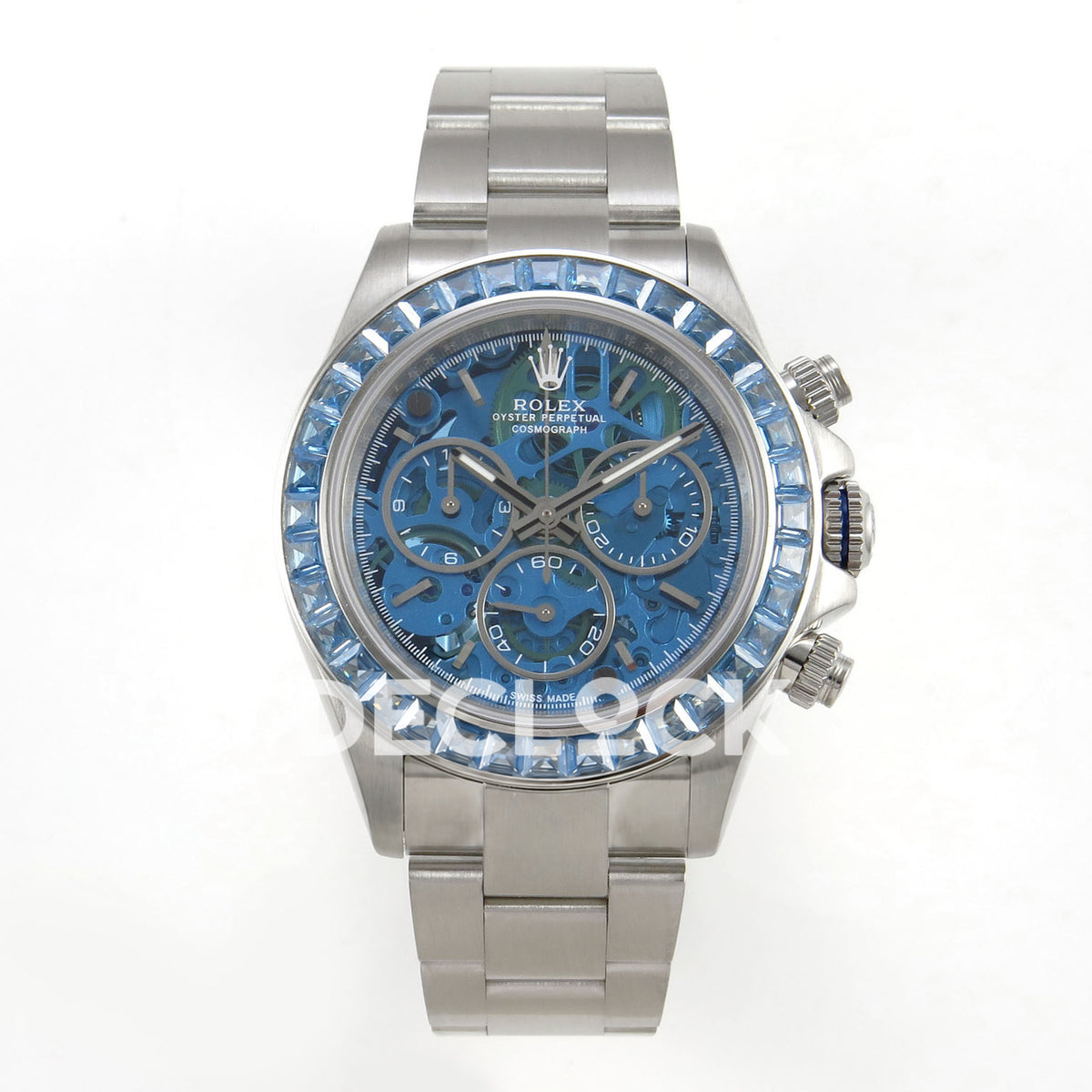 Rolex Daytona Custom 116520 Arolla Blue Skeleton ADGF SA4130 replica - front