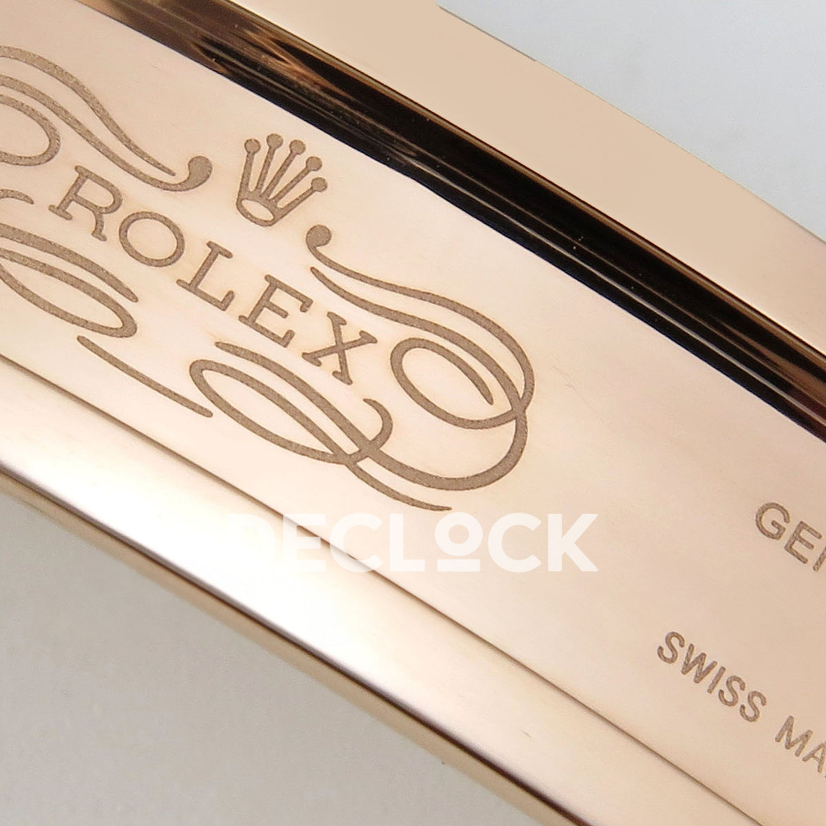 Rolex Daytona Custom 116520 Arolla Rose Gold Green Bezel ADGF DD4801 replica - clasp engraving