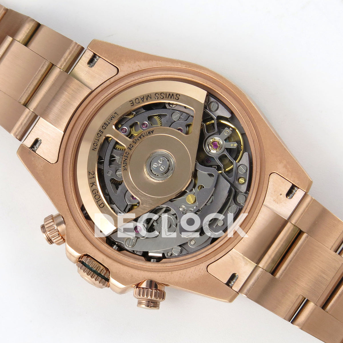 Rolex Daytona Custom 116520 Arolla Rose Gold Green Bezel ADGF DD4801 replica - movement