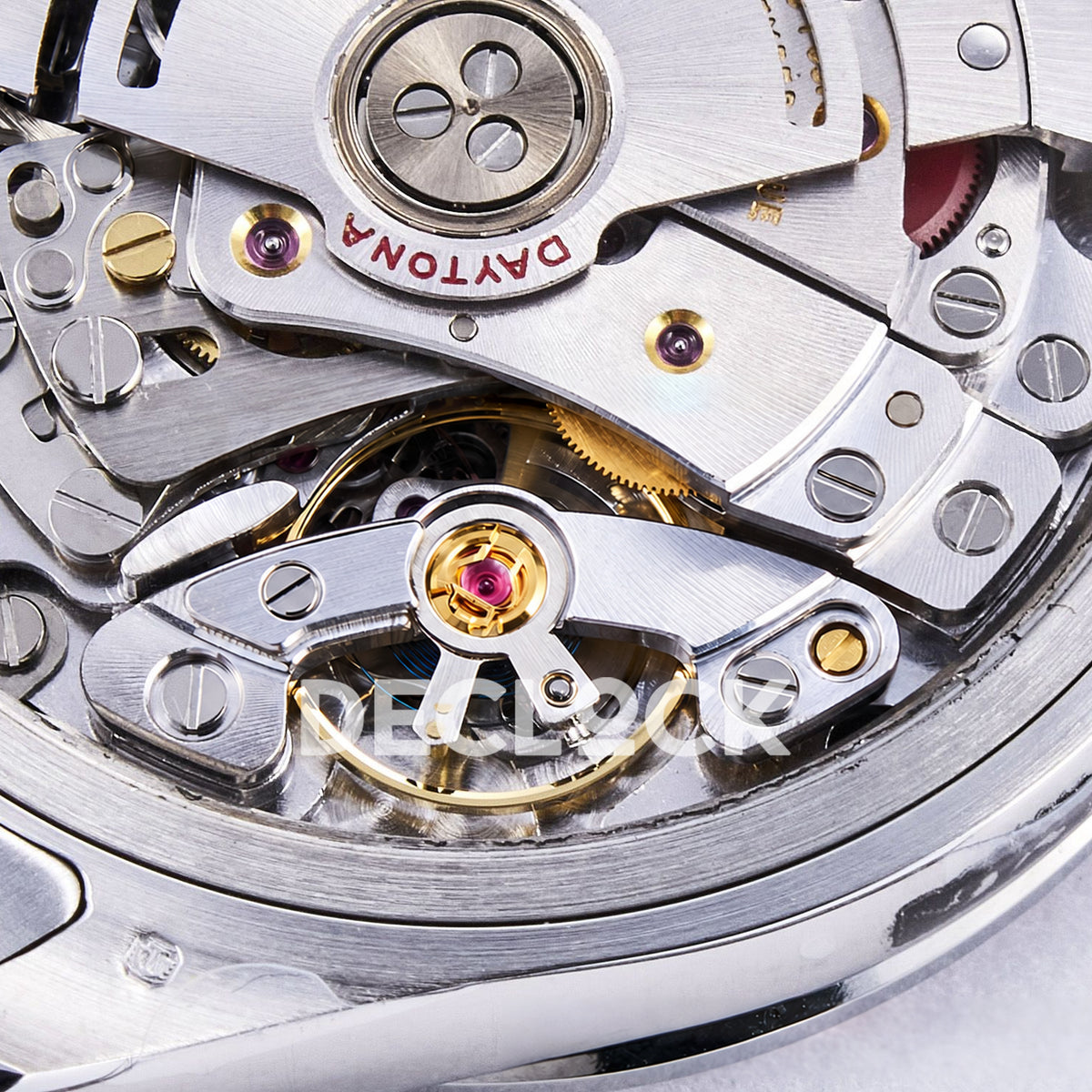 Rolex Daytona Custom 116520 RXF Rainbow Black Silver Dial DD4130 replica - balance closeup