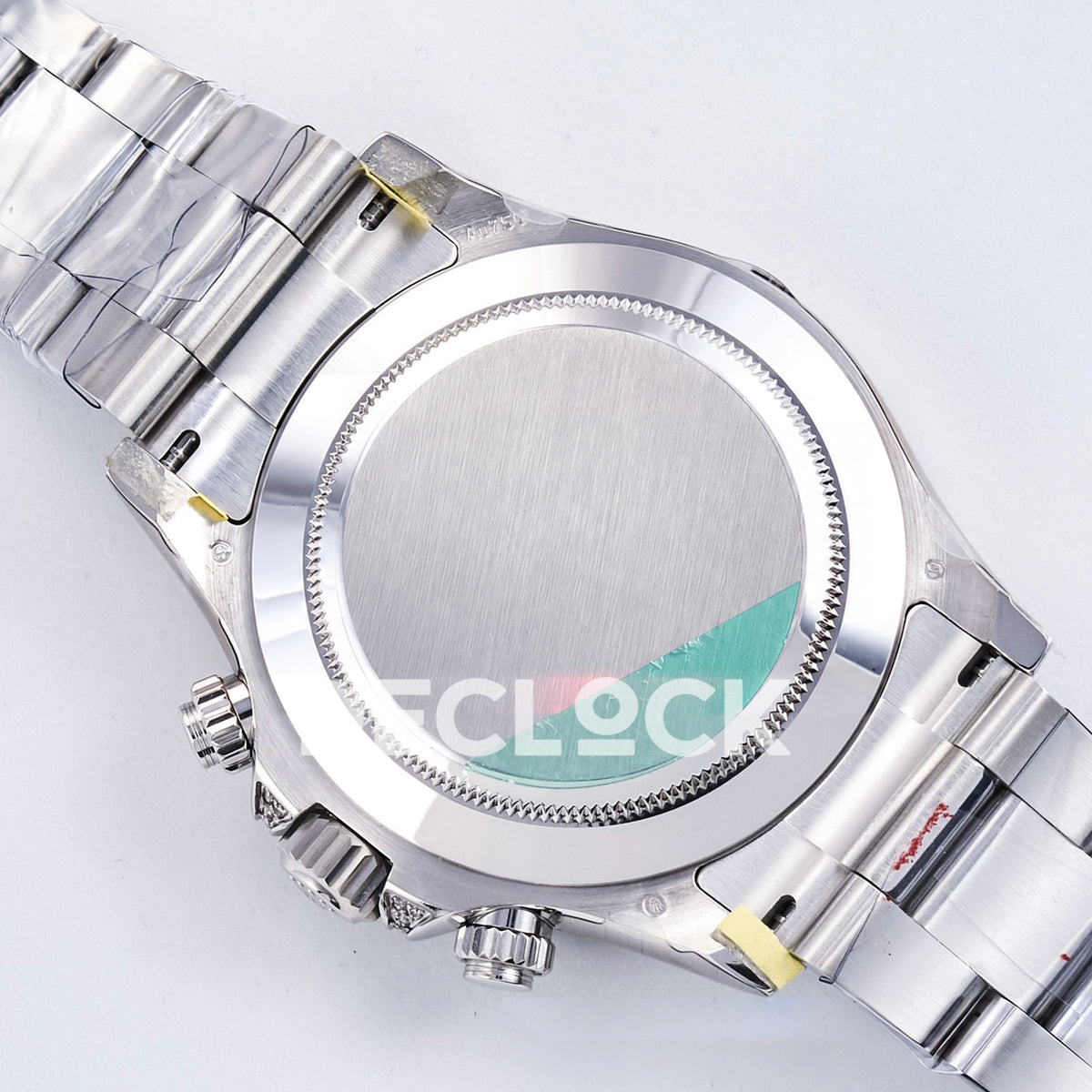 Rolex Daytona Custom 116520 RXF Rainbow Black Silver Gem Markers DD4130 replica - closed caseback