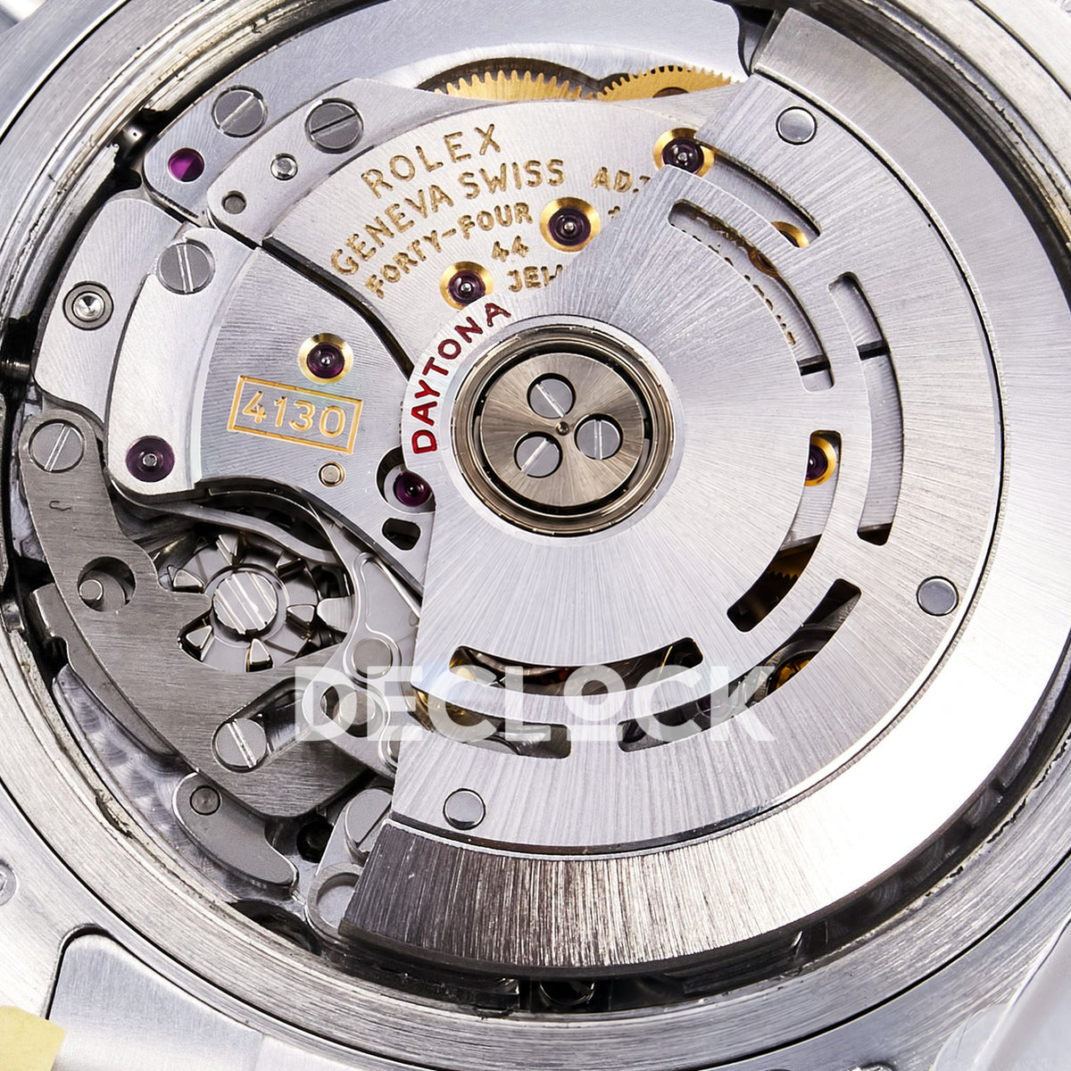 Rolex Daytona Custom 116520 RXF Rainbow Pavé Dial Steel DD4130 replica - movement rotor angle