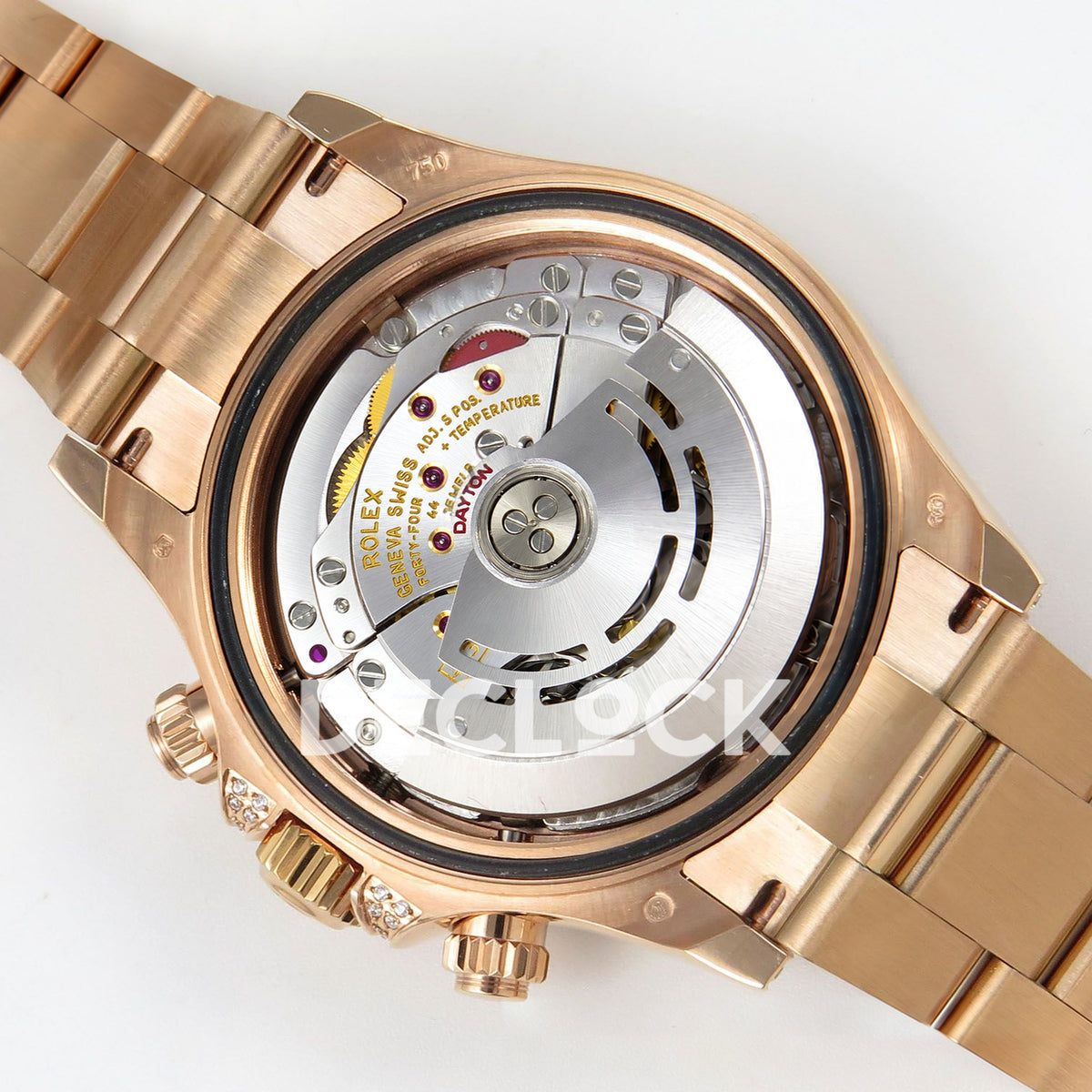 Rolex Daytona Custom 116595RBOW IPKF Rainbow Black Rose Gold DD4130 replica - movement rotor angle