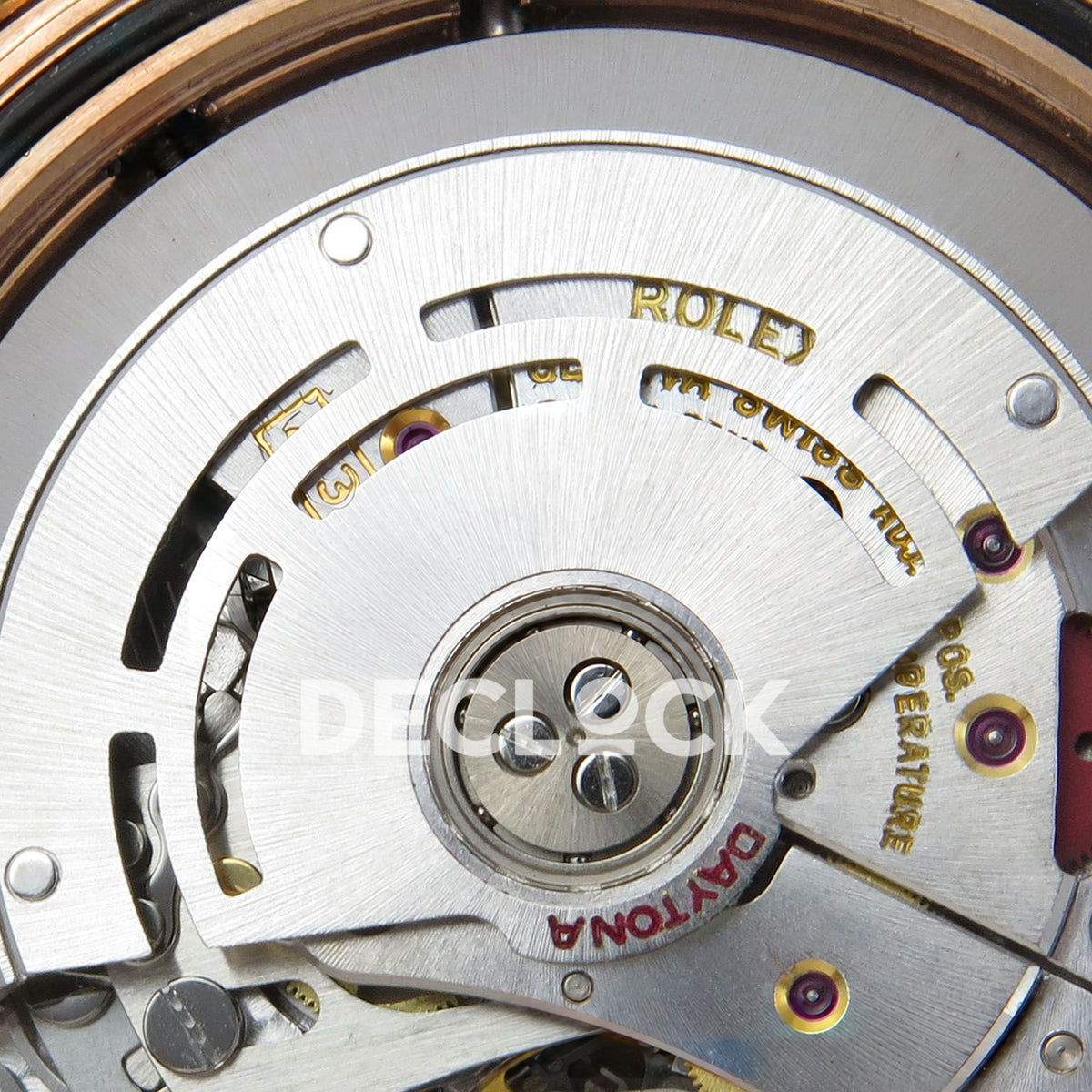 Rolex Daytona Custom 116595RBOW IPKF Rainbow Black Rose Gold DD4130 replica - movement rotor closeup