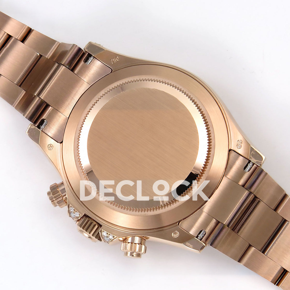 Rolex Daytona Custom 116595RBOW ZF Rainbow Black Rose Gold SH4130 replica - closed caseback