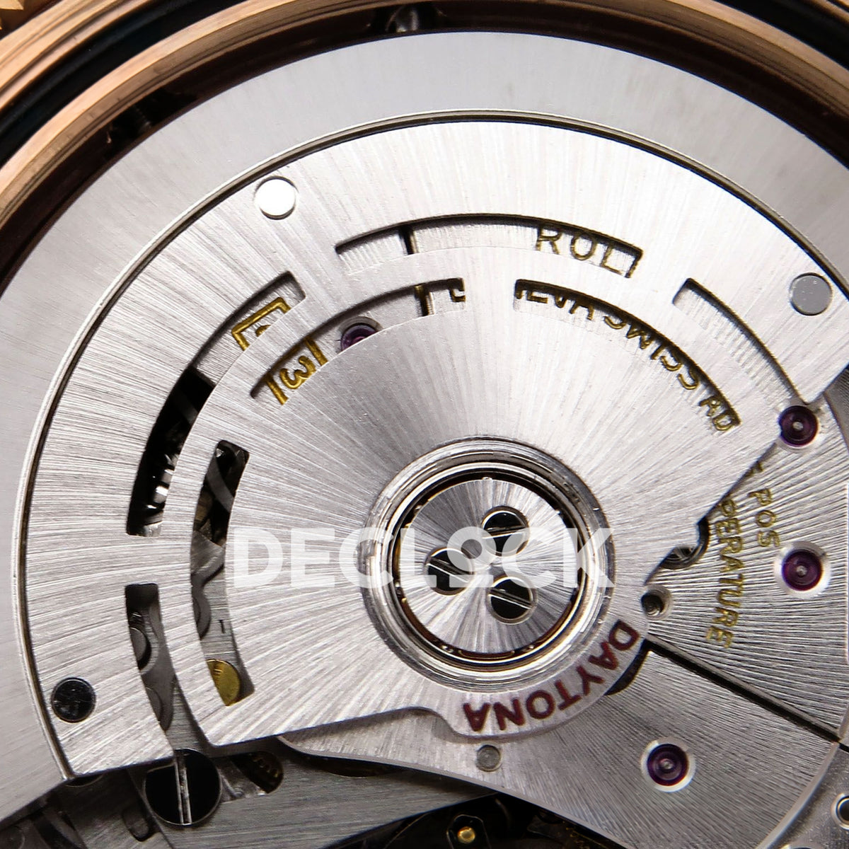 Rolex Daytona Custom 116595RBOW ZF Rainbow Black Rose Gold SH4130 replica - movement rotor closeup