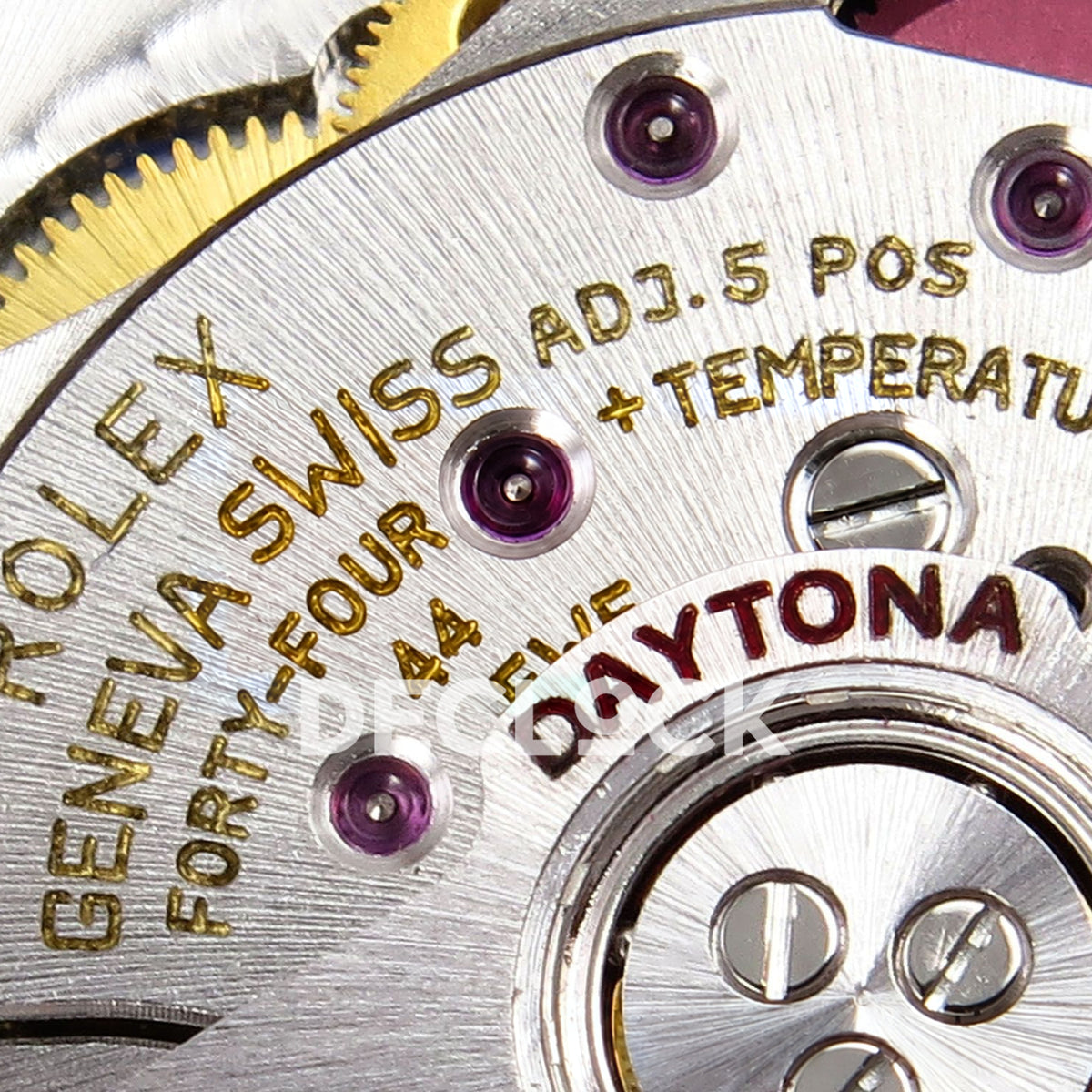 Rolex Daytona Custom 116595RBOW ZF Rainbow Black Rose Gold SH4130 replica - movement engraving