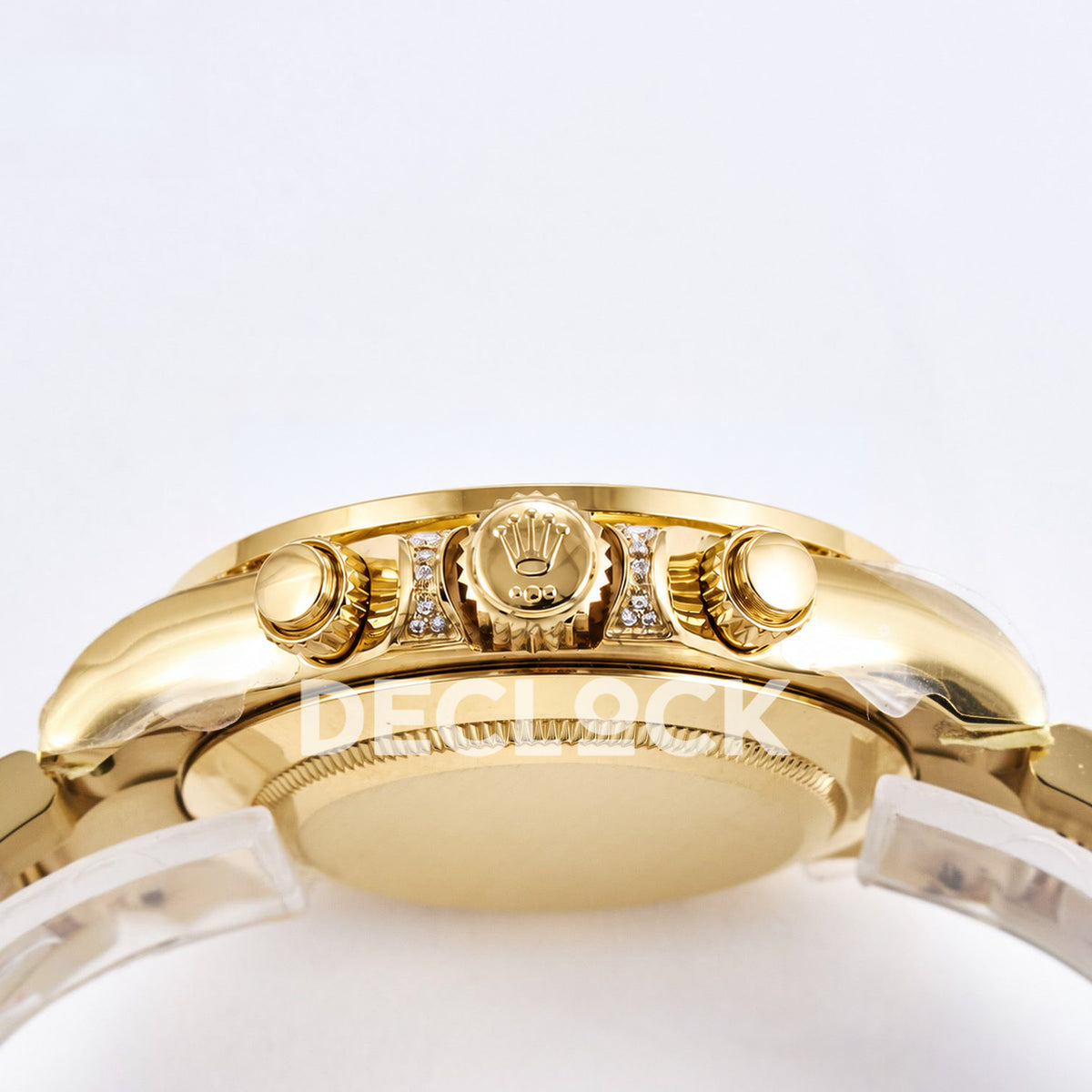 Rolex Daytona Custom 116598RBOW RXF Rainbow Black Gold Dial DD4130 replica - crown side profile