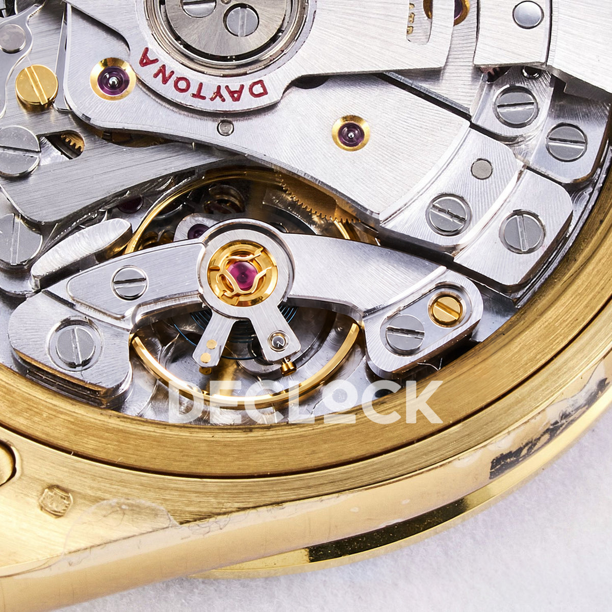 Rolex Daytona Custom 116598RBOW RXF Rainbow Black Gold Dial DD4130 replica - balance closeup
