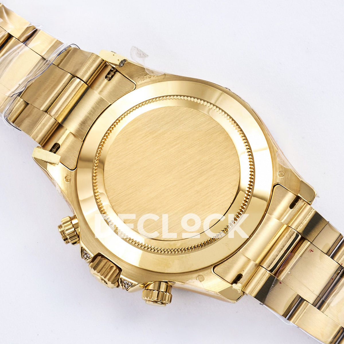Rolex Daytona Custom 116598RBOW RXF Rainbow Black Gold Gem Markers DD4130 replica - closed caseback
