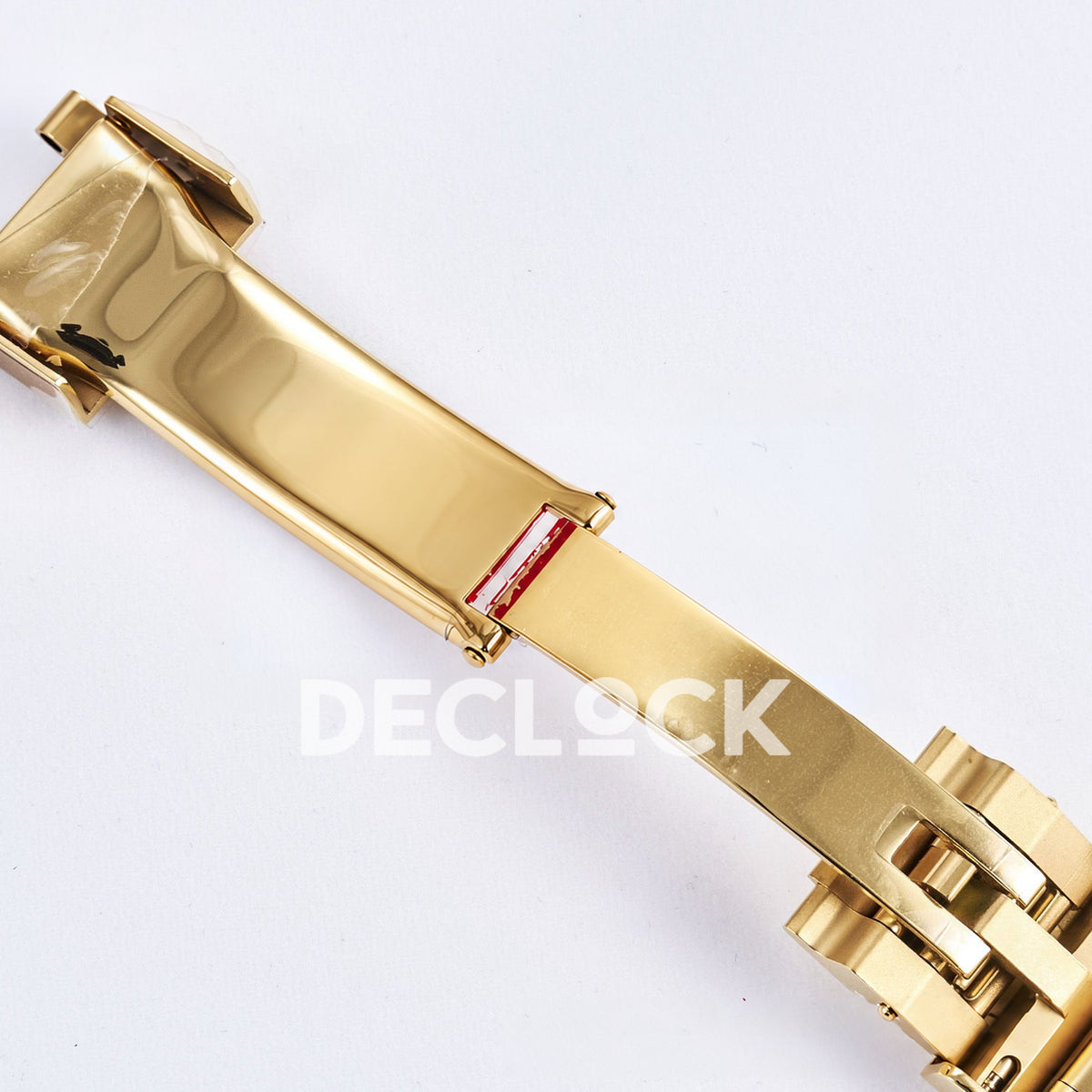Rolex Daytona Custom 116598RBOW RXF Rainbow Black Gold Gem Markers DD4130 replica - open clasp angle