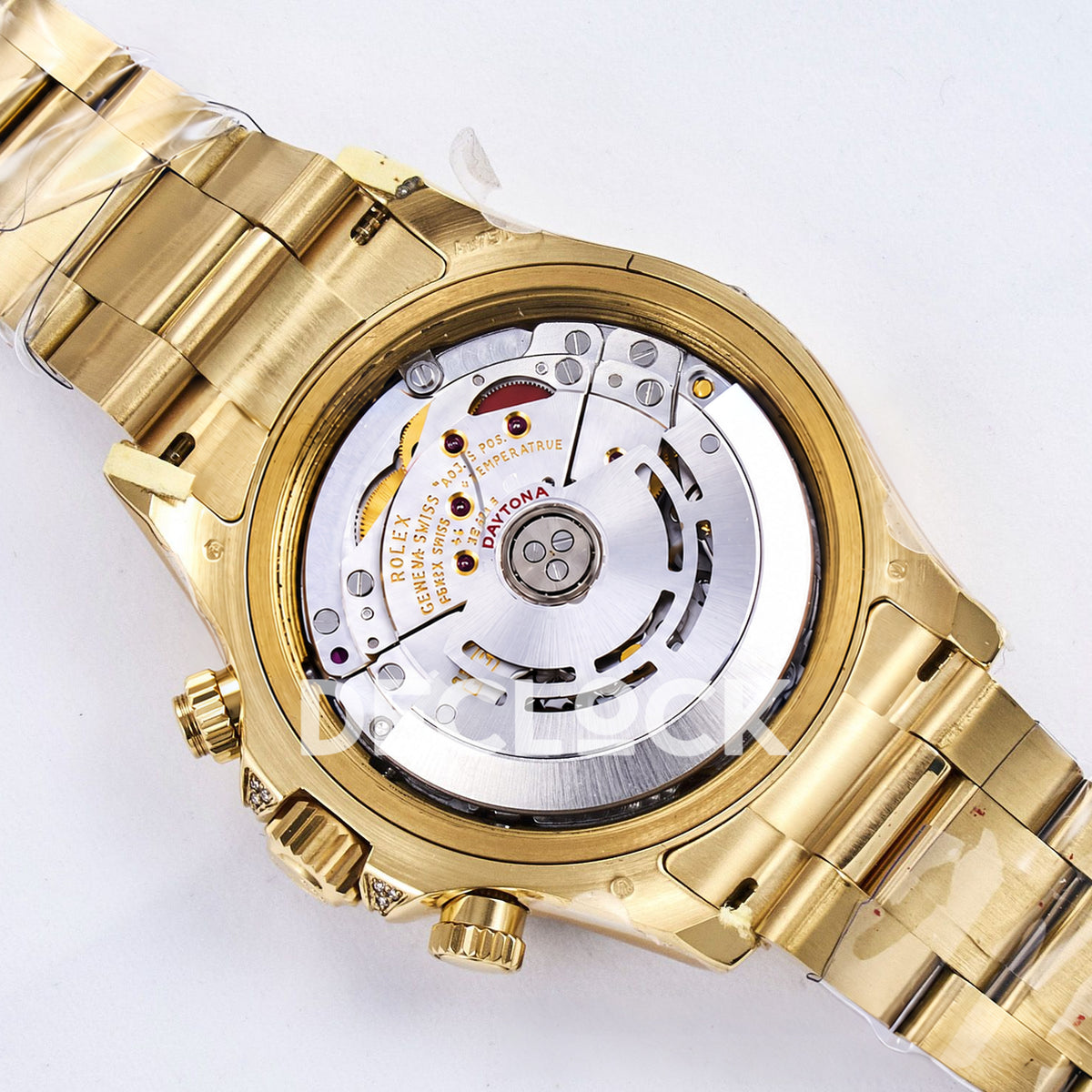 Rolex Daytona Custom 116598RBOW RXF Rainbow Pavé Dial Yellow Gold DD4130 replica - movement back