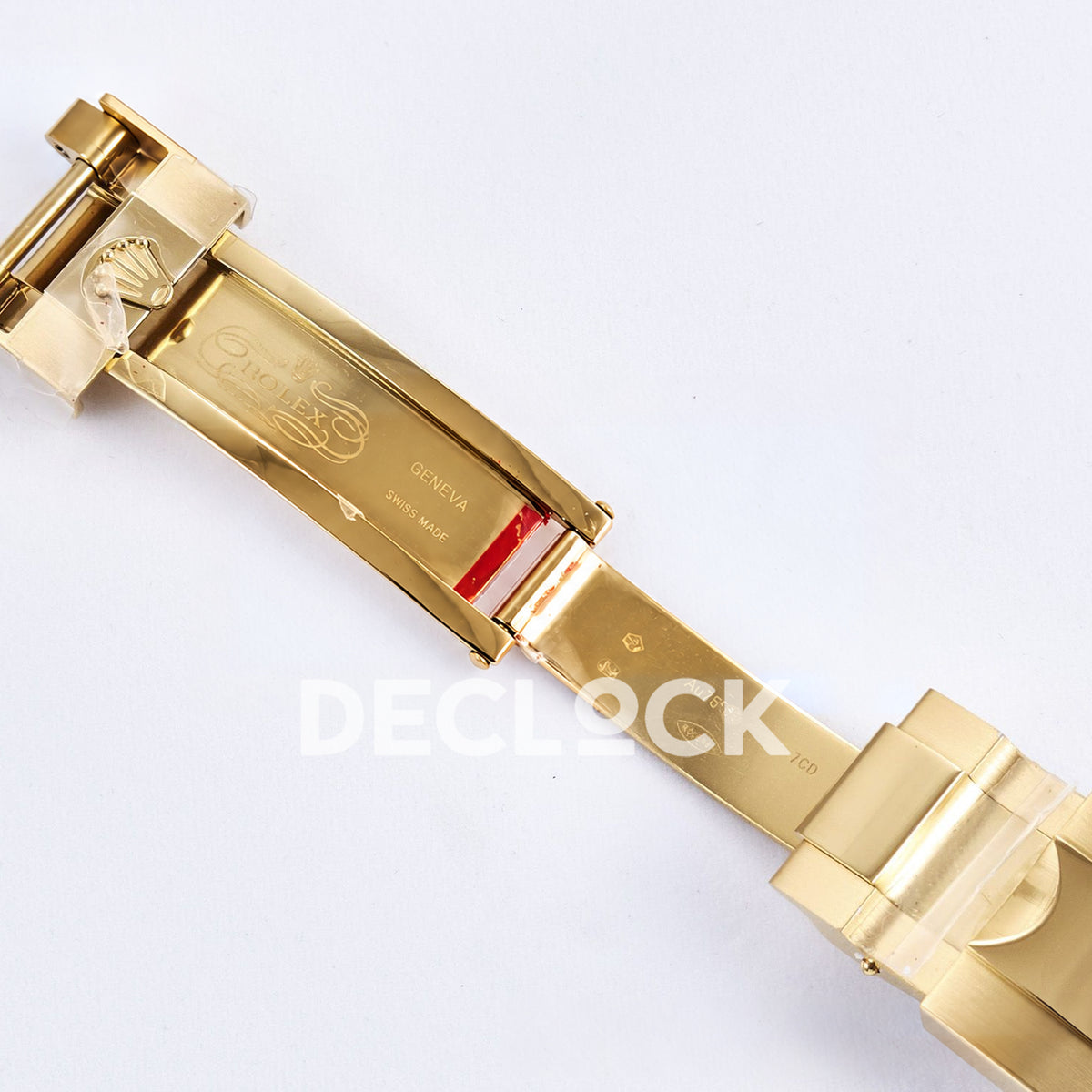 Rolex Daytona Custom 116598RBOW RXF Rainbow Pavé Dial Yellow Gold DD4130 replica - open clasp interior