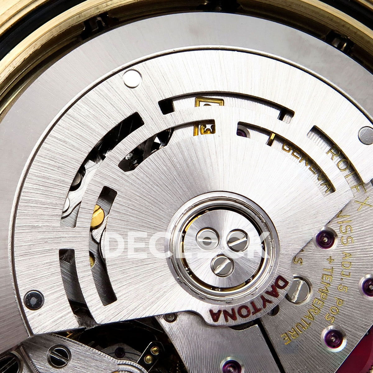 Rolex Daytona Custom 116598RBOW ZF Rainbow Black Gold Dial SH4130 replica - movement rotor closeup