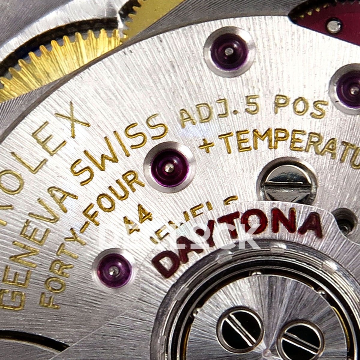 Rolex Daytona Custom 116598RBOW ZF Rainbow Black Gold Dial SH4130 replica - movement engraving