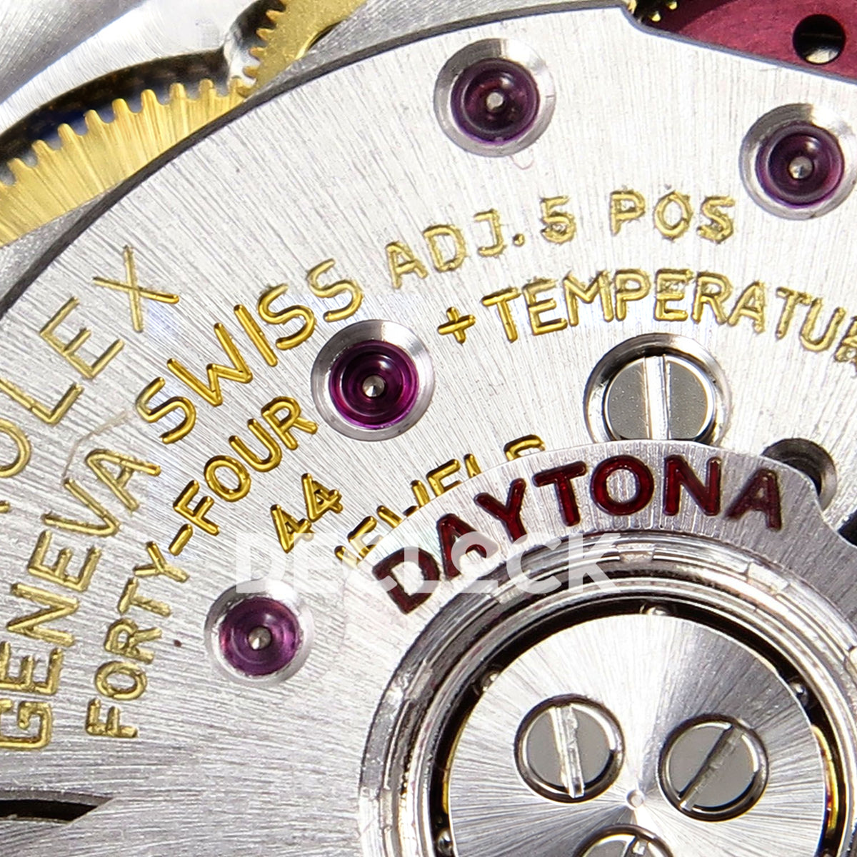 Rolex Daytona Custom 116599RBOW ZF Rainbow Black Silver Dial SH4130 replica - movement engraving