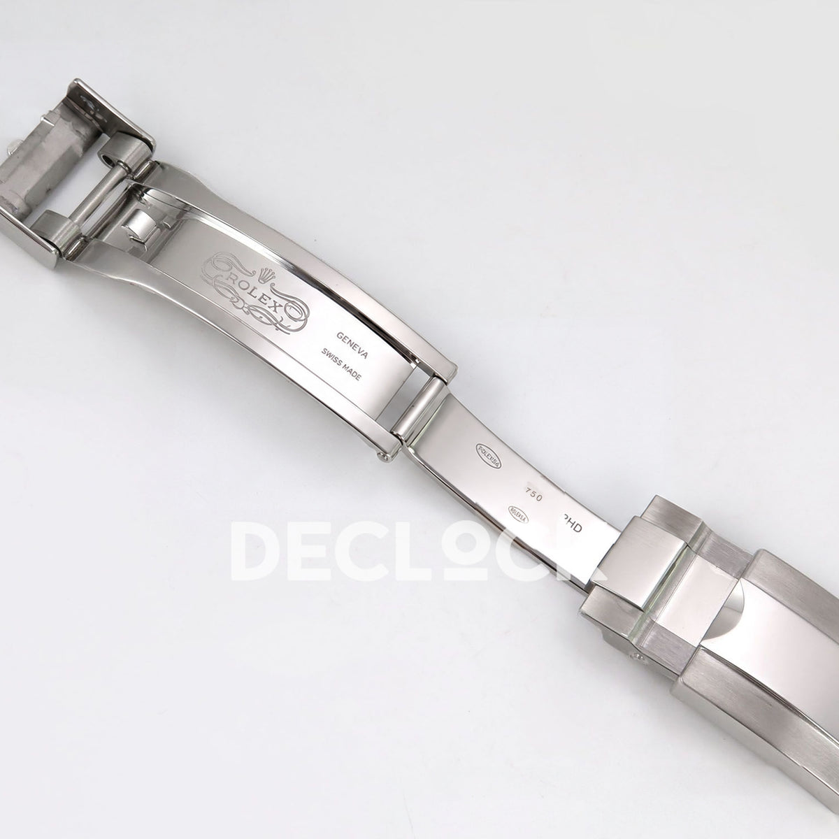 Rolex Daytona Custom 116599RBOW ZF Rainbow Black Silver Dial SH4130 replica - open clasp angle