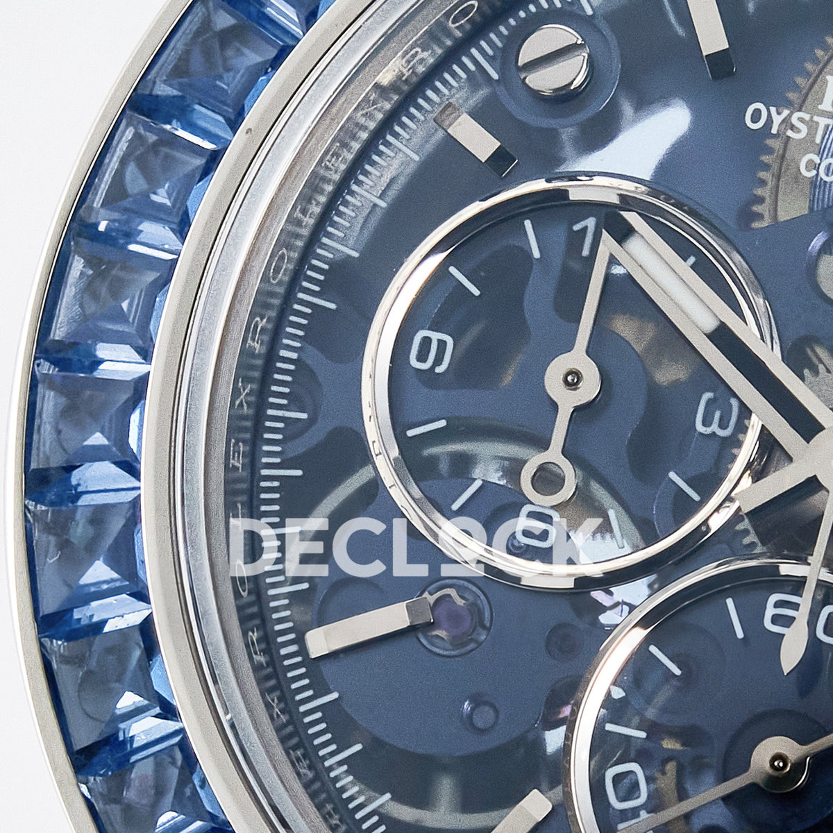 Rolex Daytona Custom Artisans Blue Skeleton GETF DD4802 replica - left subdial
