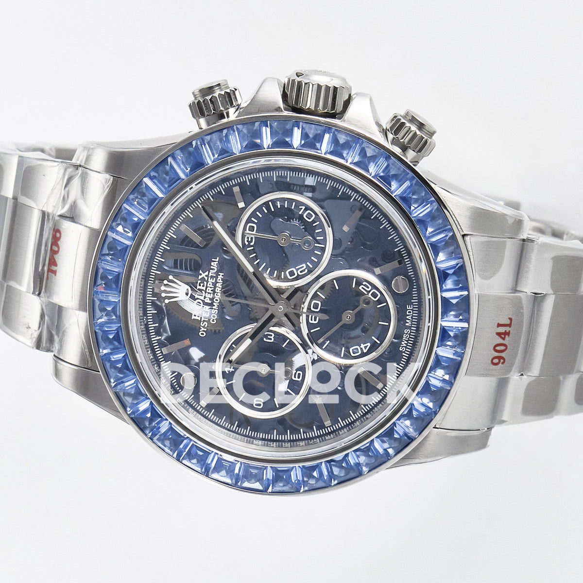 Rolex Daytona Custom Artisans Blue Skeleton GETF DD4802 replica - rotated dial