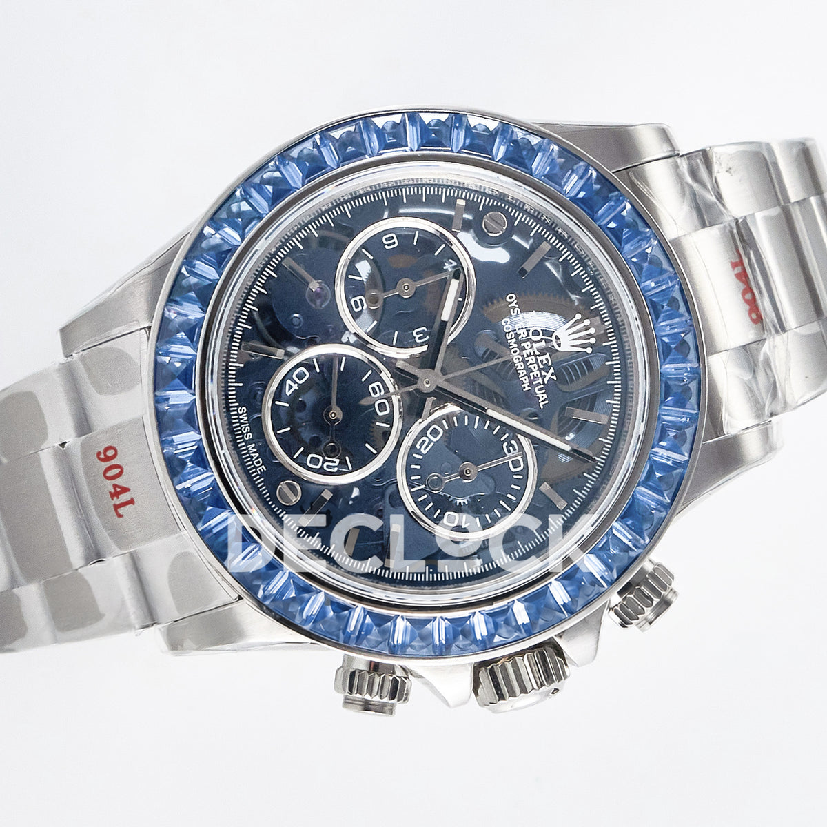 Rolex Daytona Custom Artisans Blue Skeleton GETF DD4802 replica - rotated front