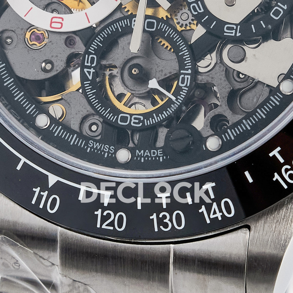 Rolex Daytona Custom Artisans Skeleton Black Ceramic GETF DD4802 replica - black ceramic bezel