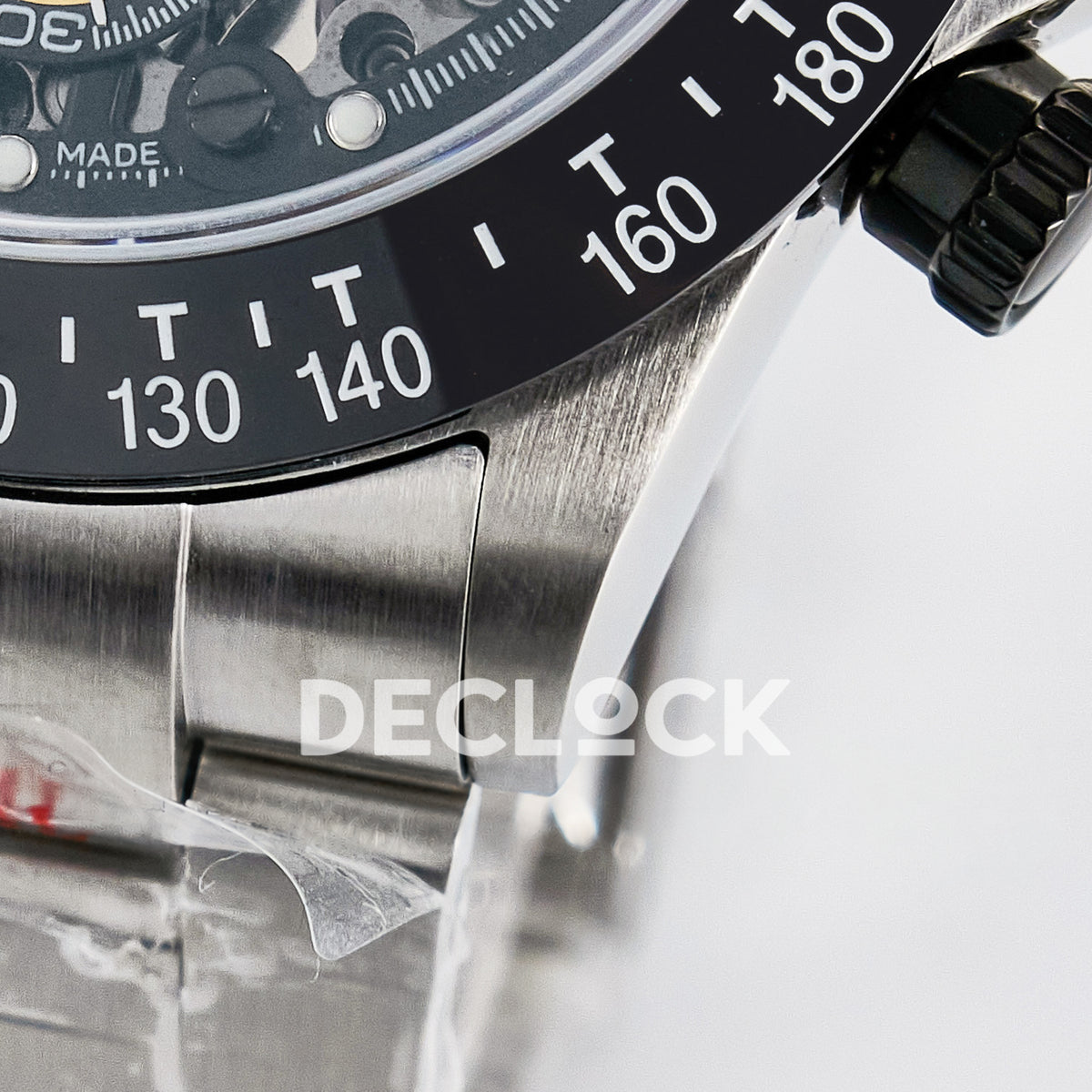 Rolex Daytona Custom Artisans Skeleton Black Ceramic GETF DD4802 replica - bracelet end link