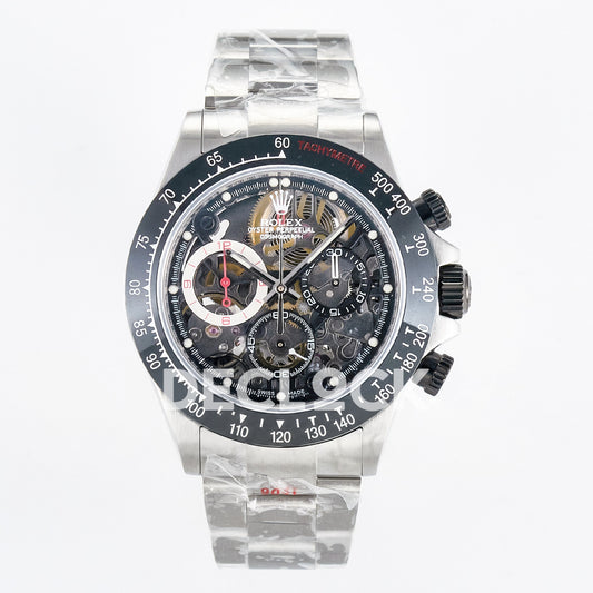 Rolex Daytona Custom Artisans Skeleton Black Ceramic GETF DD4802 replica - front