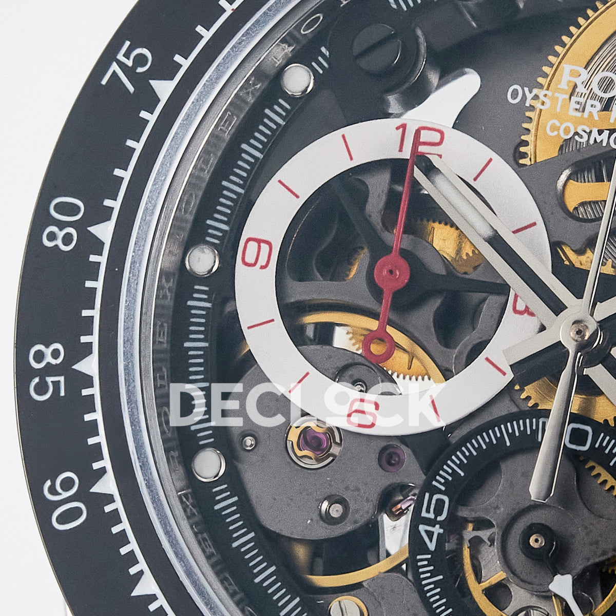 Rolex Daytona Custom Artisans Skeleton Black Ceramic GETF DD4802 replica - left subdial