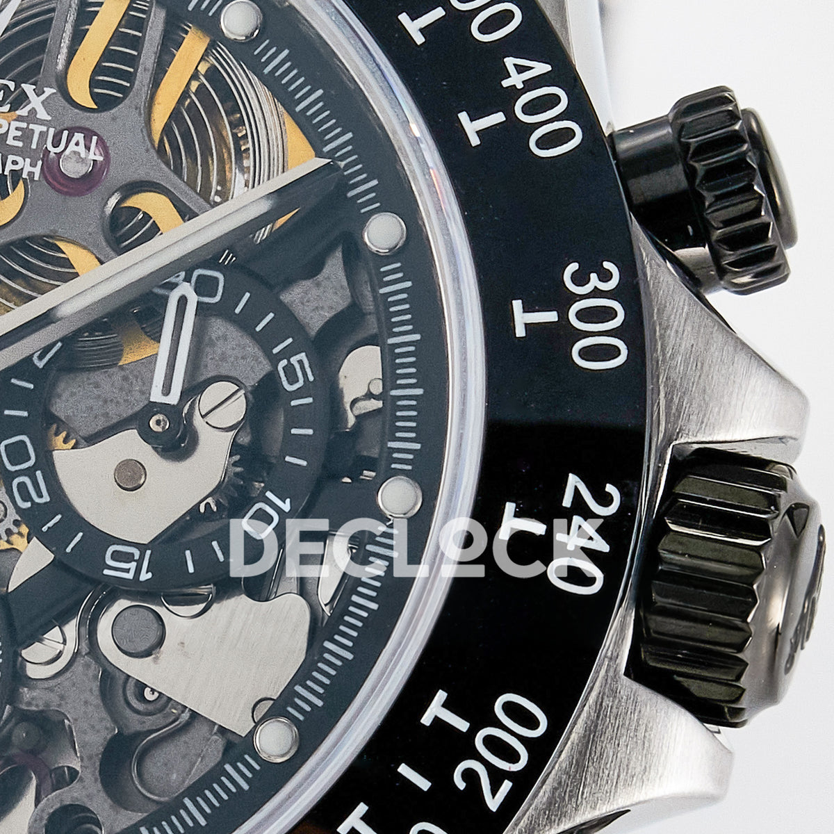 Rolex Daytona Custom Artisans Skeleton Black Ceramic GETF DD4802 replica - right subdial