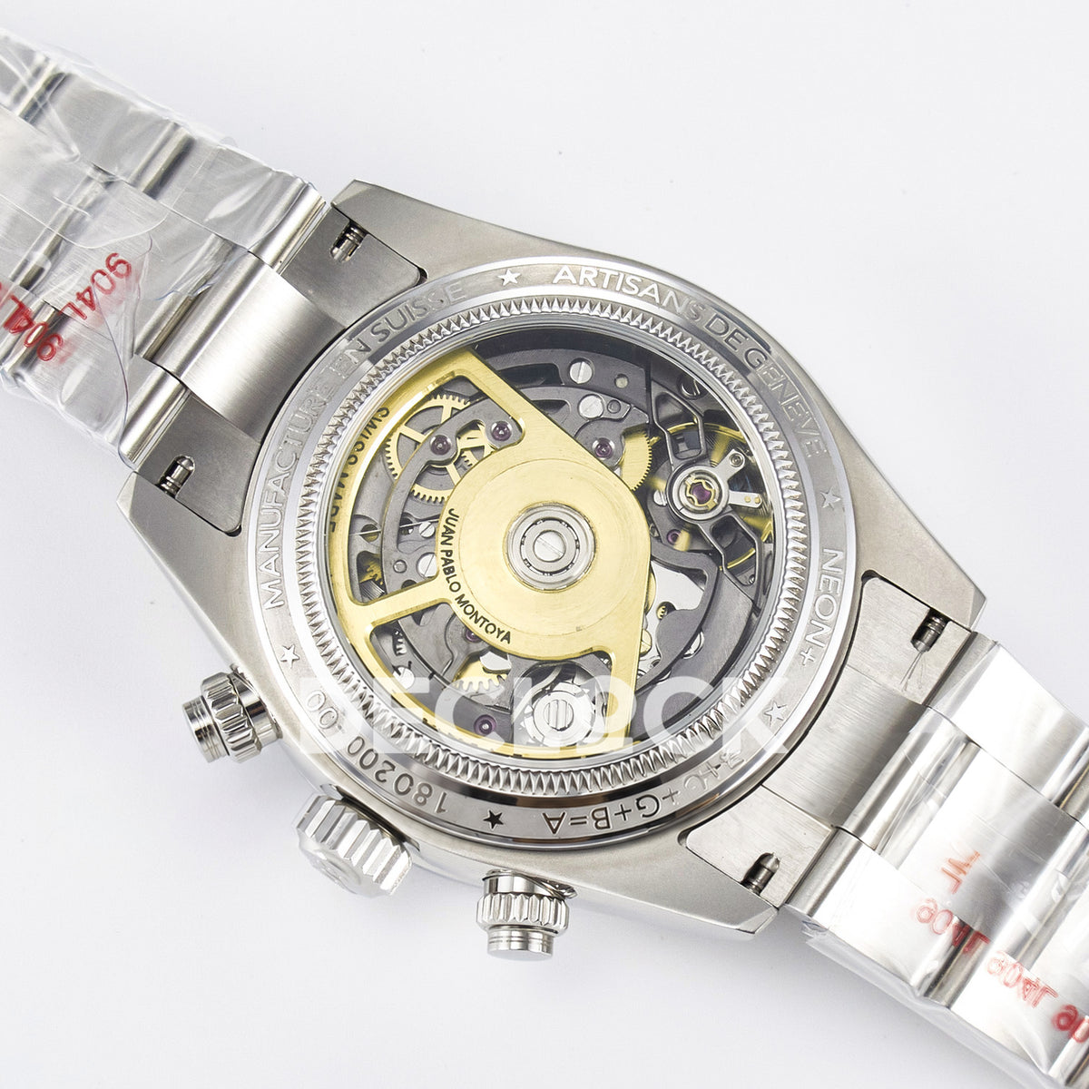 Rolex Daytona Custom Artisans Skeleton Blue Bezel ADGF SA4130 replica - caseback