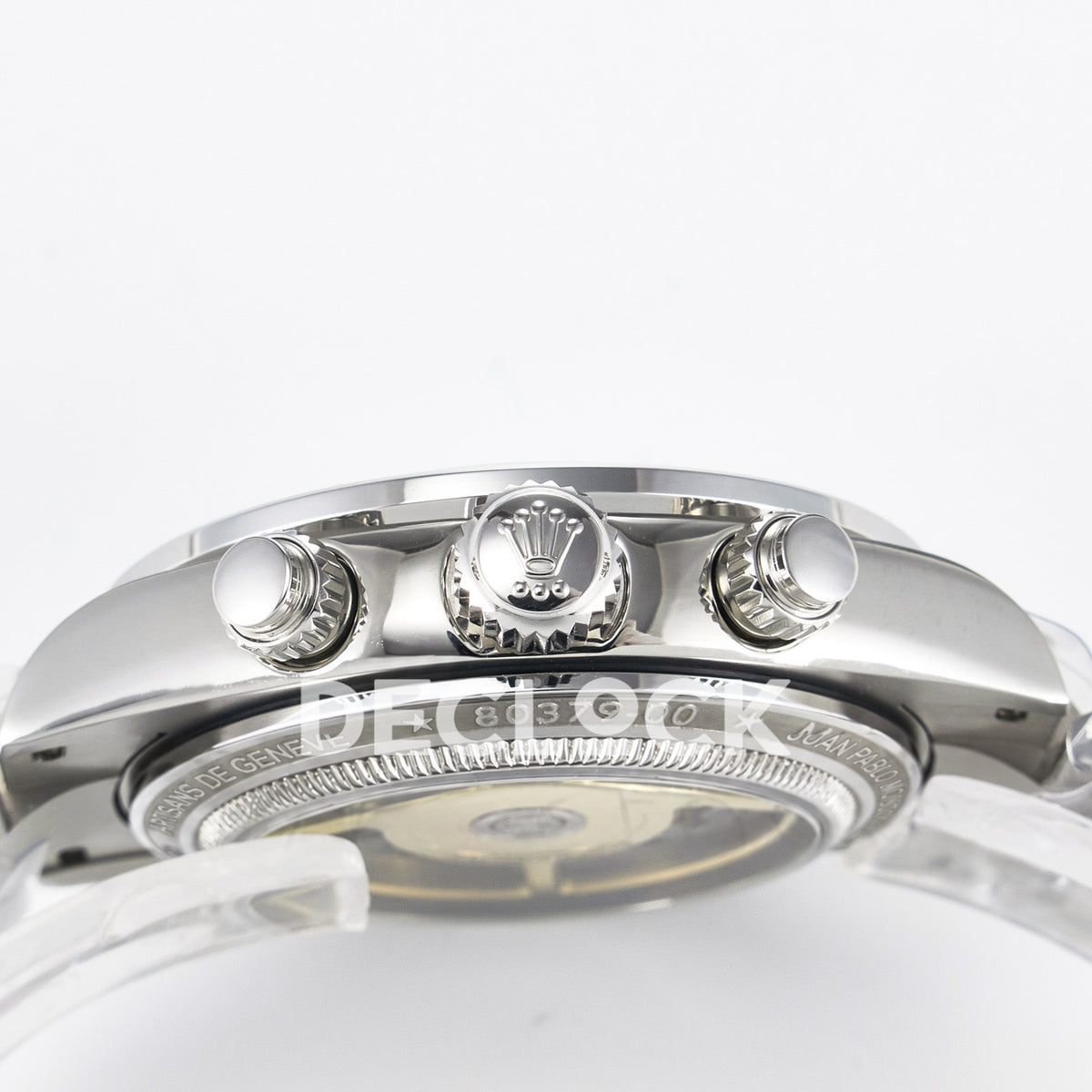 Rolex Daytona Custom Artisans Skeleton Blue Bezel ADGF SA4130 replica - crown side