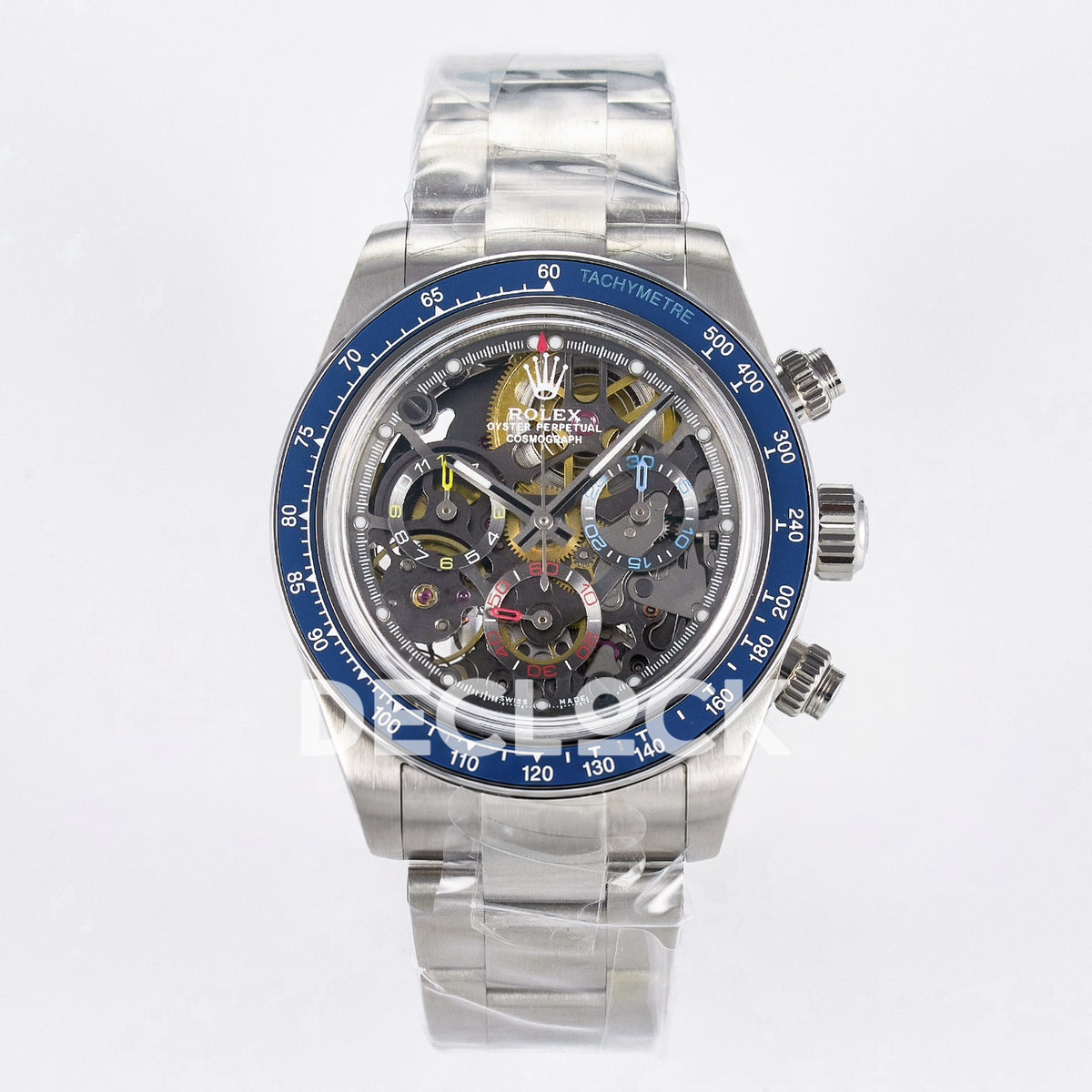 Rolex Daytona Custom Artisans Skeleton Blue Bezel ADGF SA4130 replica - front
