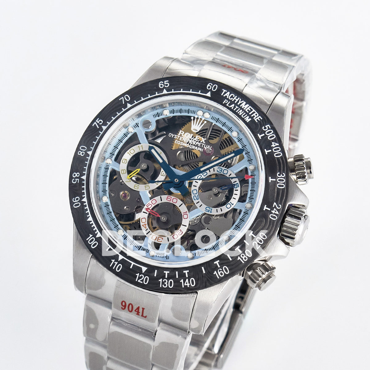 Rolex Daytona Custom Artisans Skeleton Carbon GETF DD4802 replica - angled front