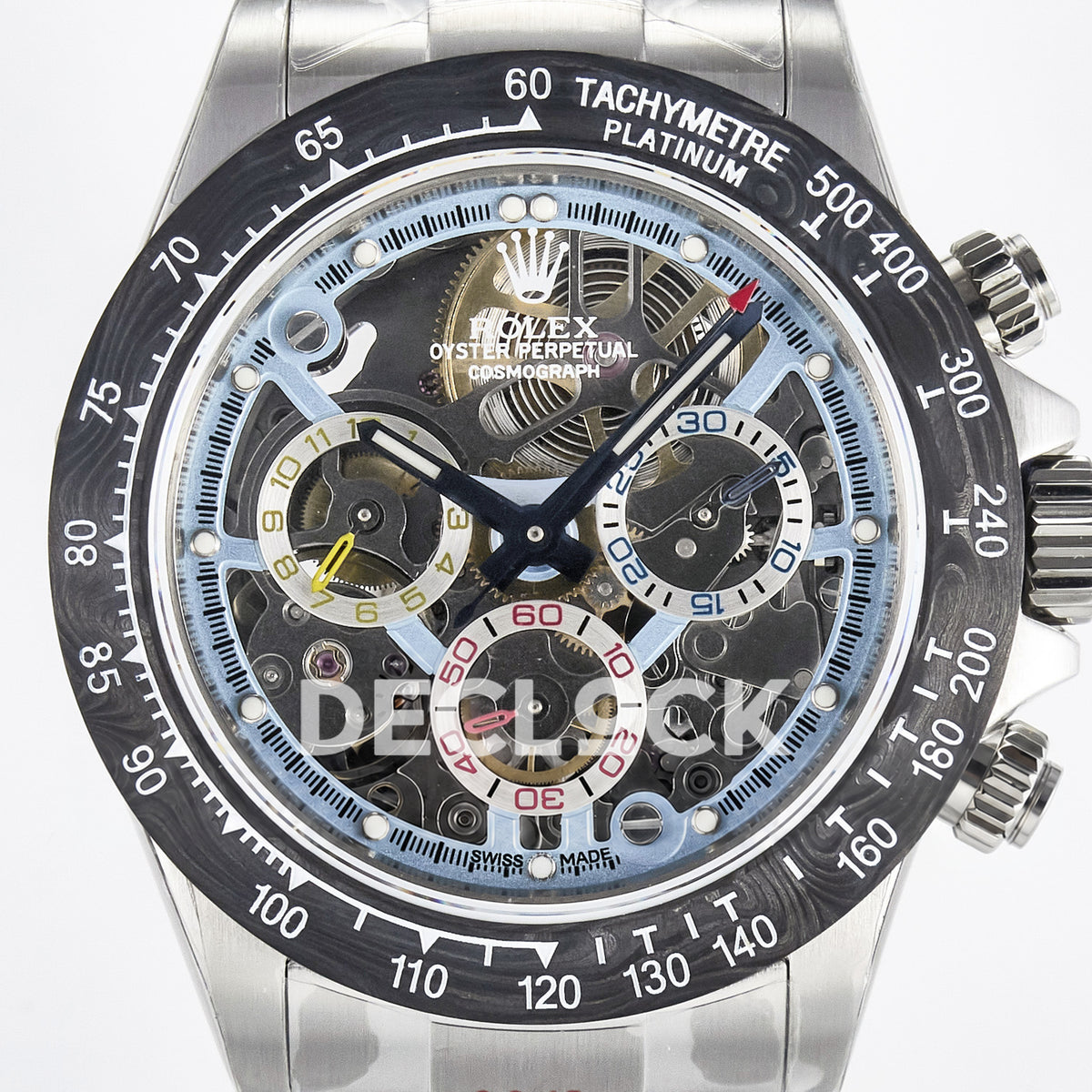 Rolex Daytona Custom Artisans Skeleton Carbon GETF DD4802 replica - dial close up