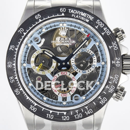 Rolex Daytona Custom Artisans Skeleton Carbon GETF DD4802 replica - dial close up