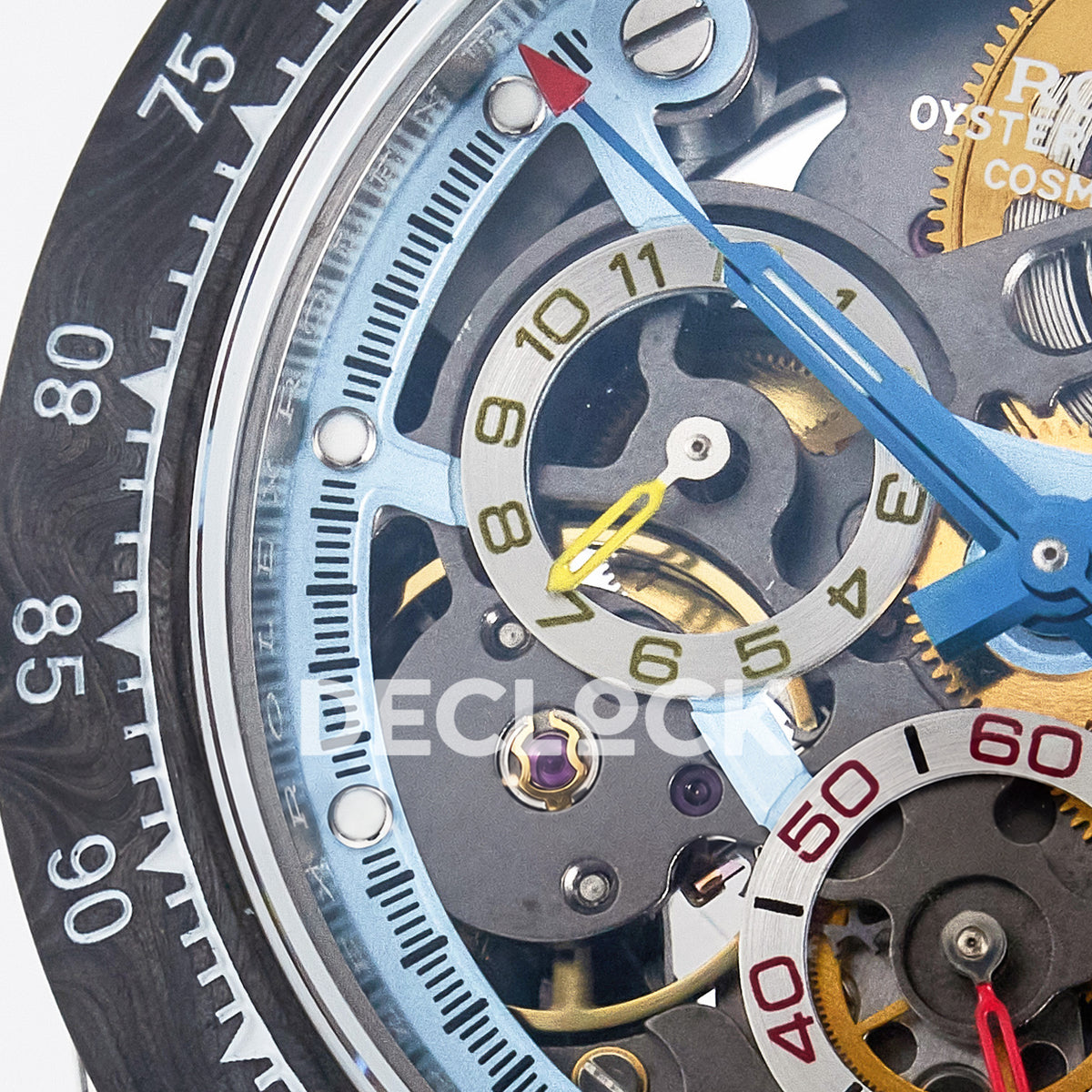 Rolex Daytona Custom Artisans Skeleton Carbon GETF DD4802 replica - left subdial