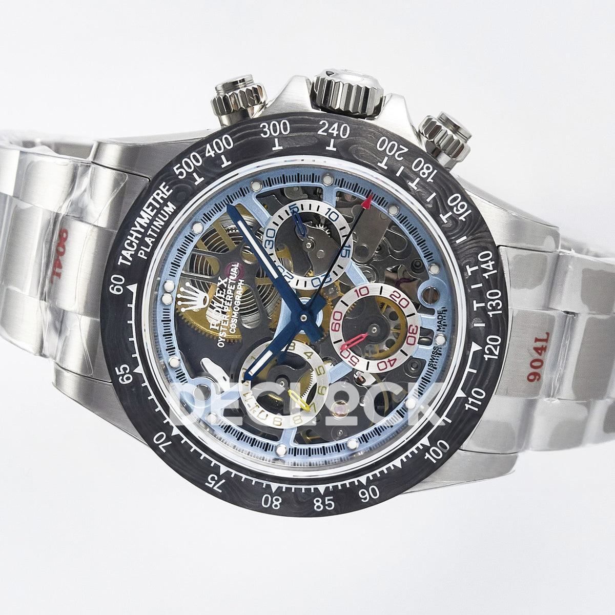 Rolex Daytona Custom Artisans Skeleton Carbon GETF DD4802 replica - rotated dial