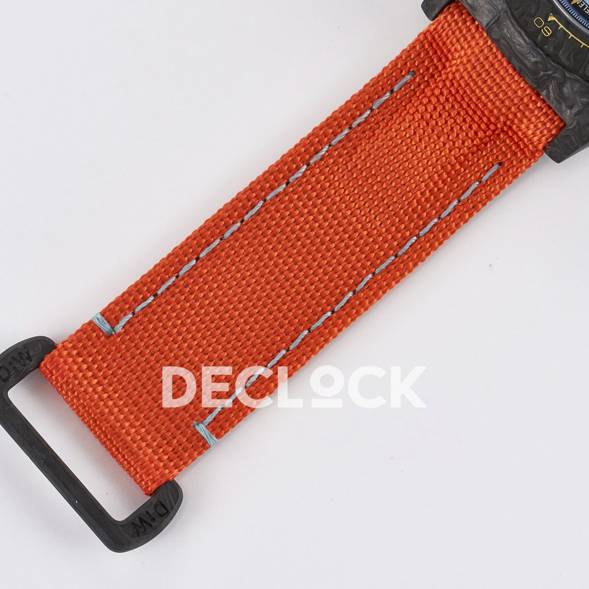 Rolex Daytona Custom Avia Azure Blue Carbon Orange Strap DIWF SH4130 replica - strap buckle