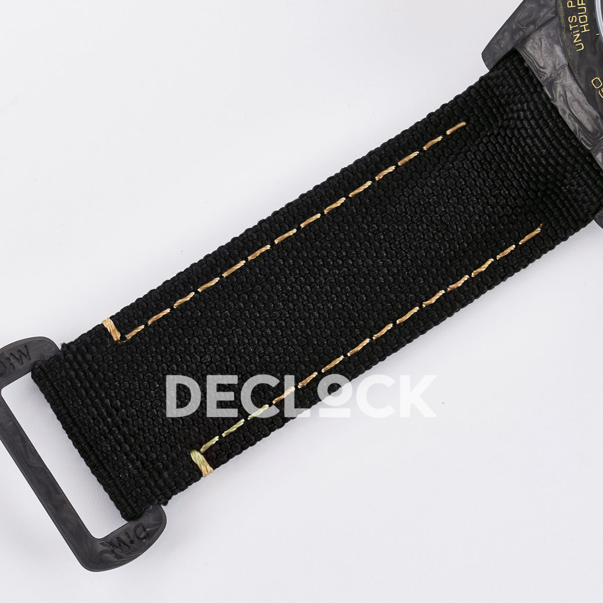 Rolex Daytona Custom Avia Black Carbon Black Strap DIWF SH4130 replica - strap buckle