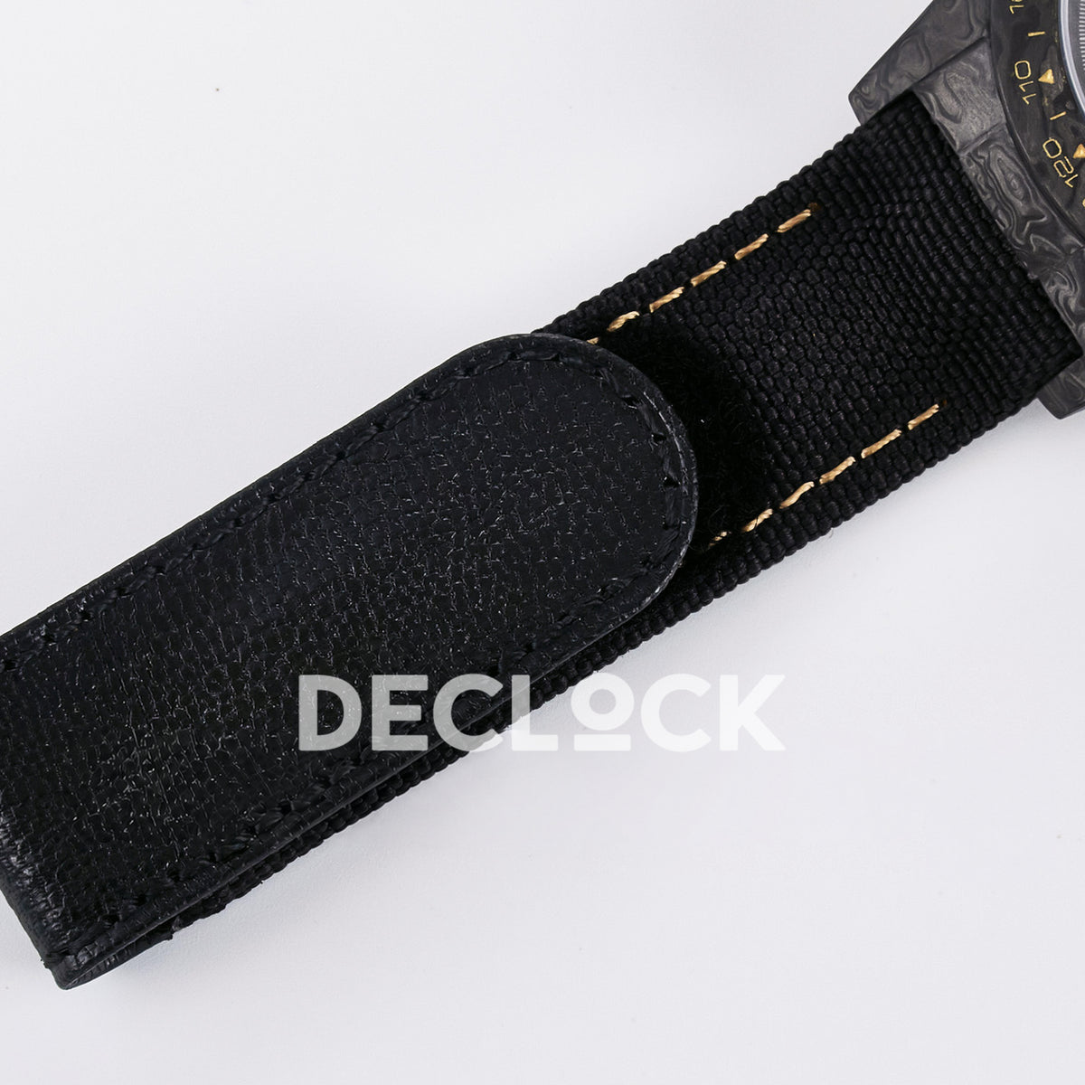 Rolex Daytona Custom Avia Black Carbon Black Strap DIWF SH4130 replica - strap detail