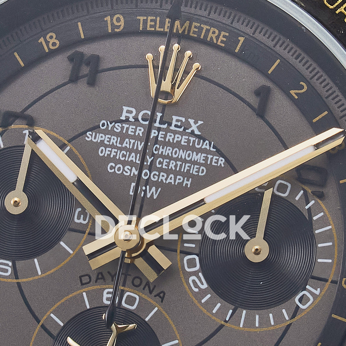 Rolex Daytona Custom Avia Grey Carbon Black Strap DIWF SH4130 replica - dial logo