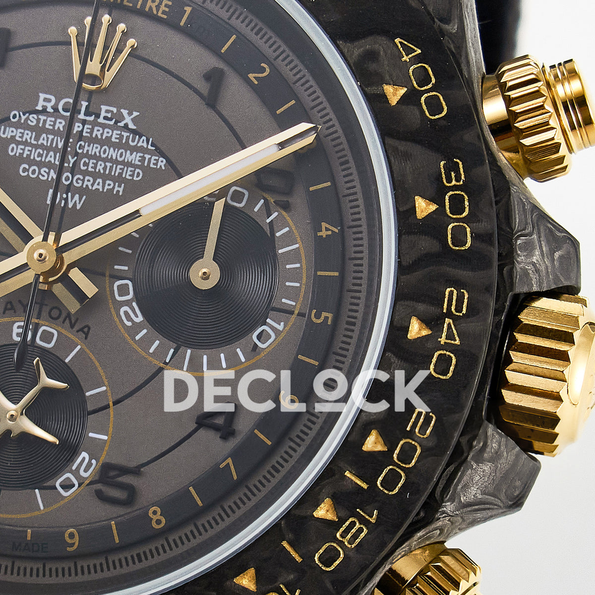 Rolex Daytona Custom Avia Grey Carbon Black Strap DIWF SH4130 replica - dial right
