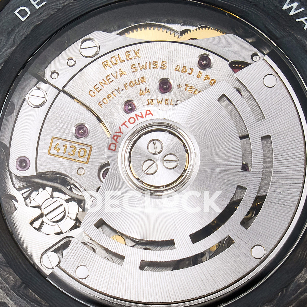 Rolex Daytona Custom Avia Grey Carbon Black Strap DIWF SH4130 replica - movement bridge