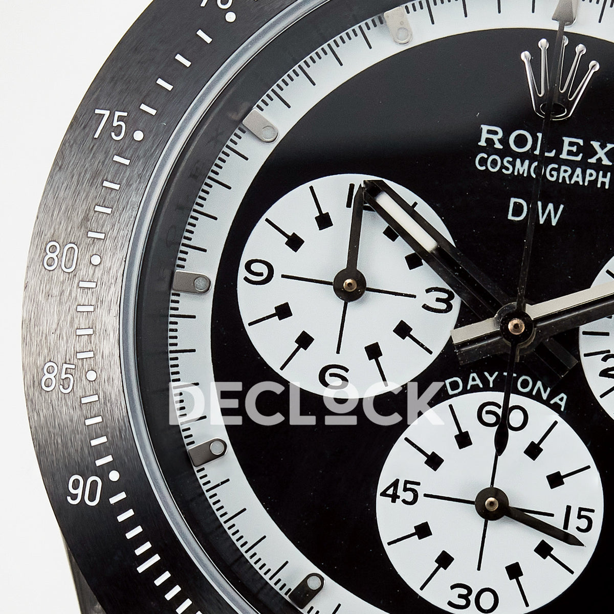 Rolex Daytona Custom Black Carbon Black White Black Strap DIWF SH4130 replica - dial left
