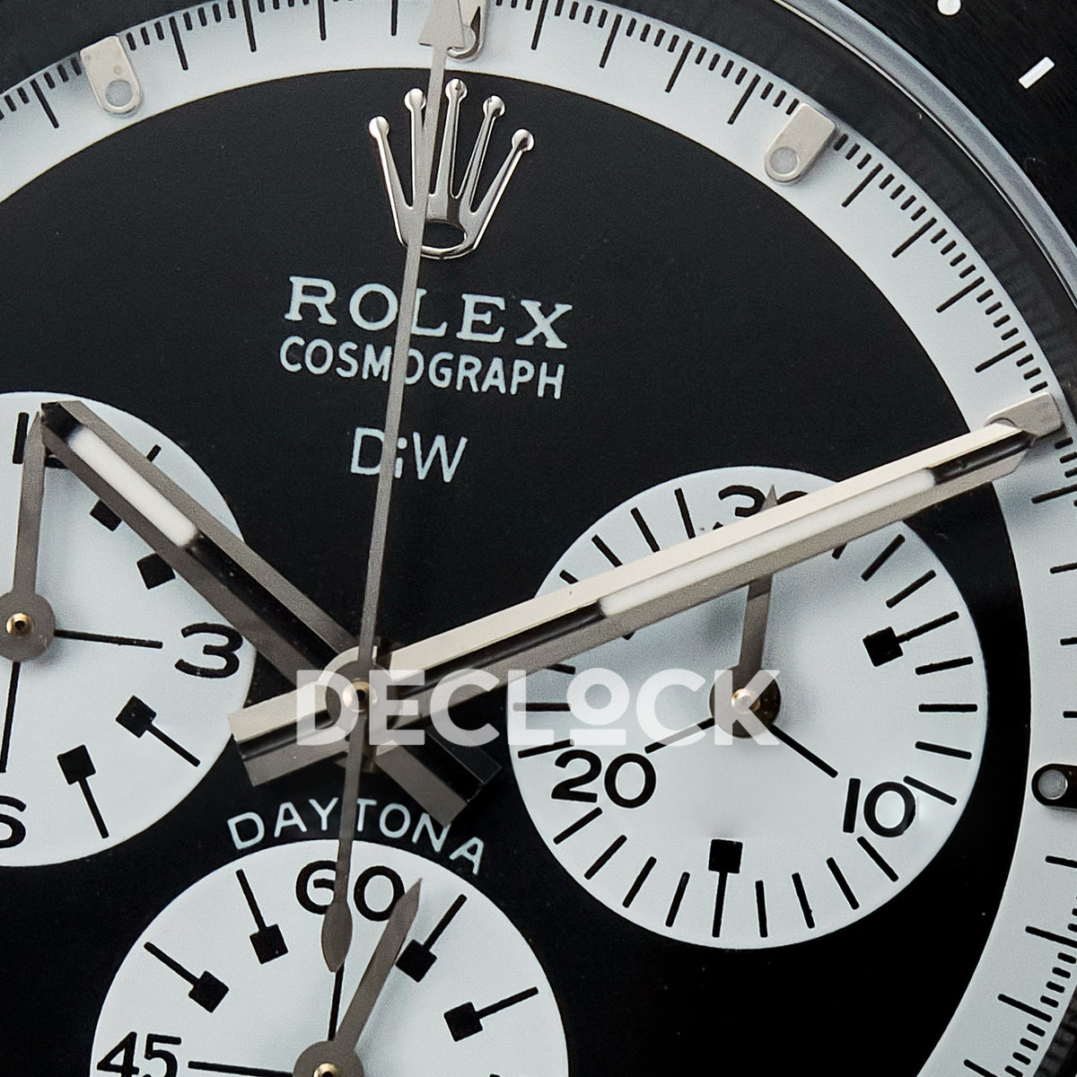 Rolex Daytona Custom Black Carbon Black White Black Strap DIWF SH4130 replica - dial logo