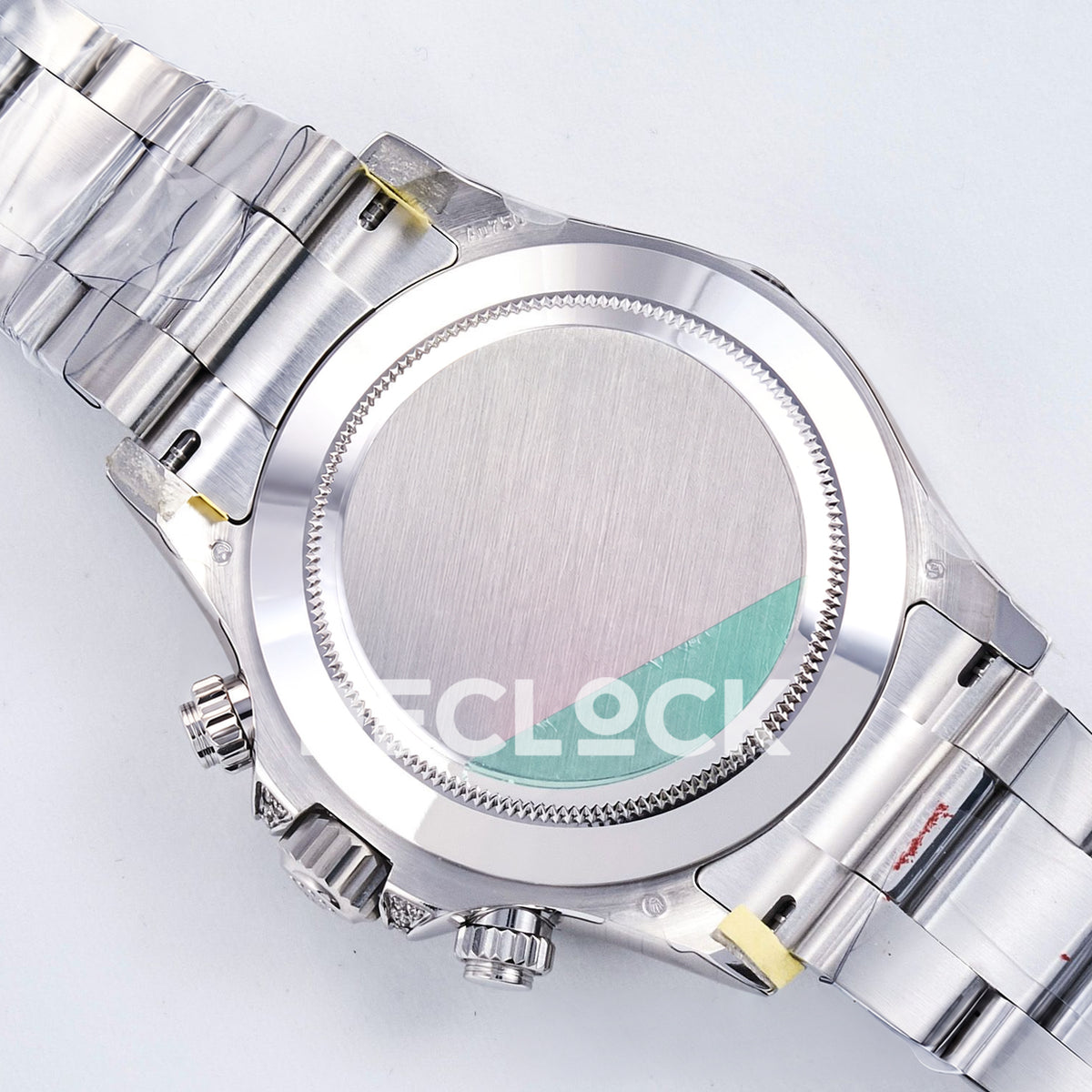 Rolex Daytona Custom Black Pink Gem Bezel RXF DD4130 replica - closed caseback