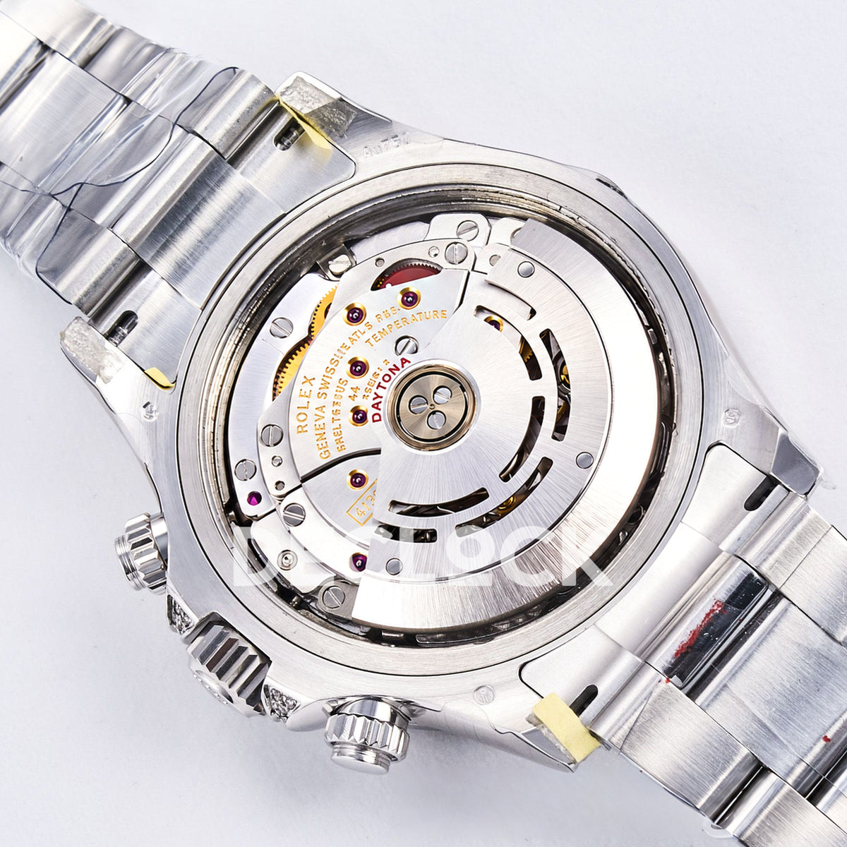 Rolex Daytona Custom Black Pink Gem Bezel RXF DD4130 replica - movement back